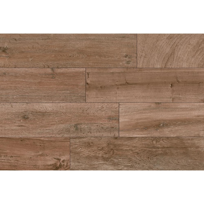 Style Selections Woods Natural 6-in x 24-in Glazed Porcelain Wood Look  Floor Tile – Lowe's Inventory Checker – BrickSeek