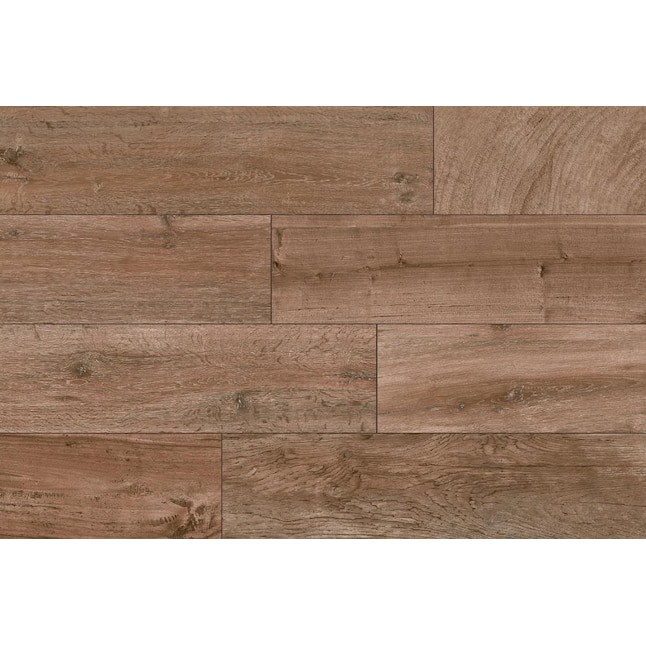 Style Selections Woods Natural 6-in x 24-in Glazed Porcelain Wood Look  Floor Tile in the Tile department at Lowes.com