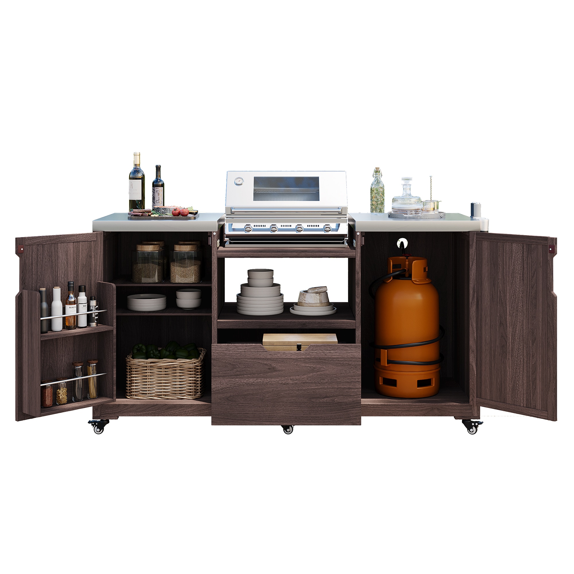 Bybafun YA0200166 Grill-Carts-Grill-Stands - View #4