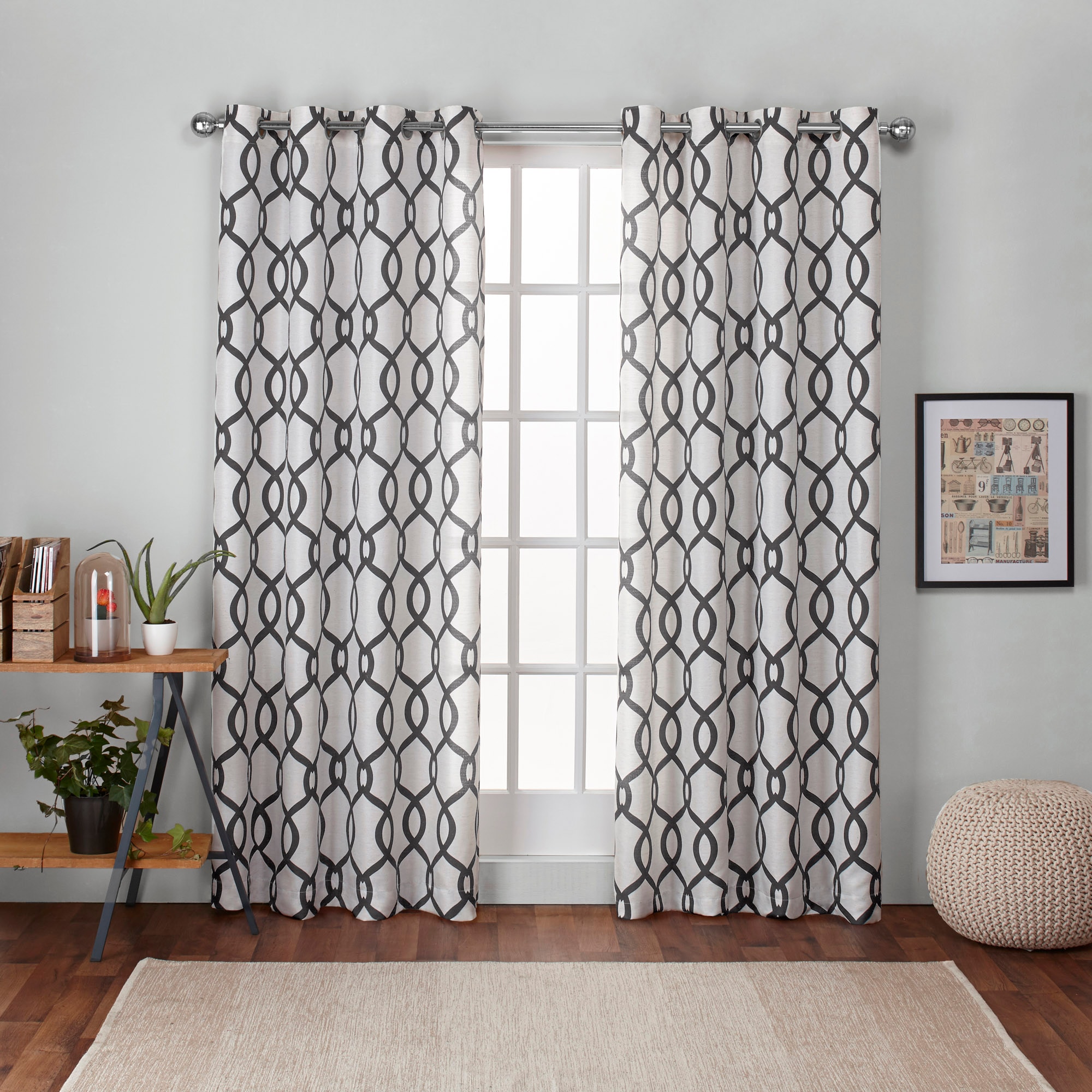 Exclusive Home YA014923DSEHC1 A111 84-in Black Light Filtering Grommet Curtain Panel Pair