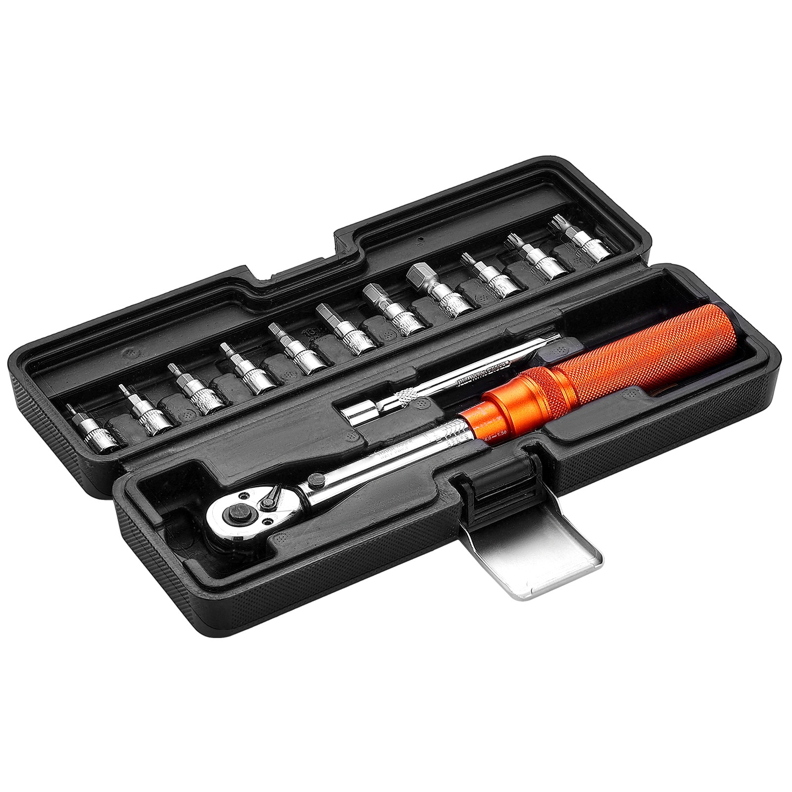 GIVIMO 1/4-in Drive Click Torque Wrench Set 20-to-200-in-lb 2.3-to-22.6-Nm Dual-Direction 72-Tooth Ratchet with Bit Sockets Extension Bar Calibration Certificate and Storage Case #LW102GIVSS0917