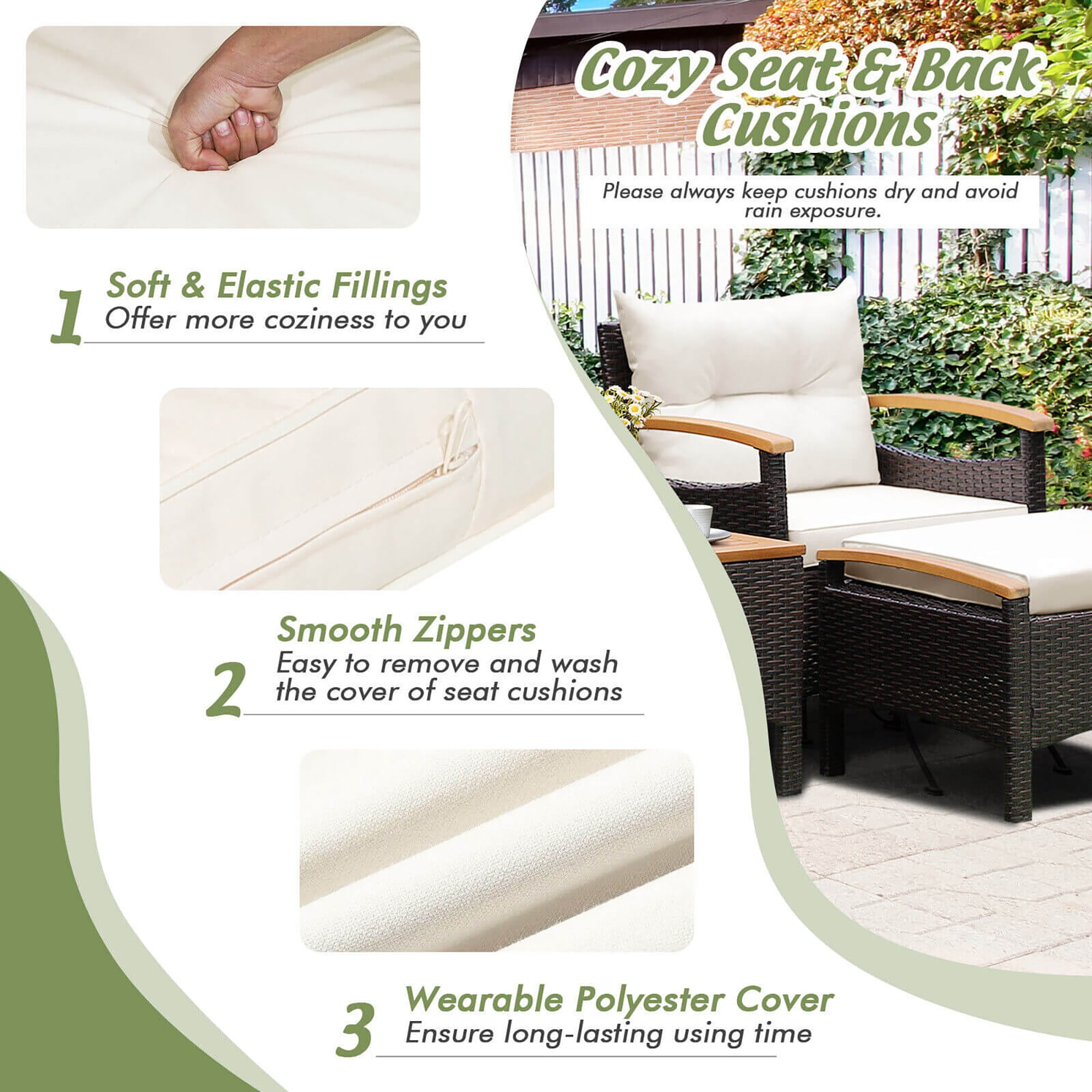 Forclover HYFW-449BE+ Patio-Conversation-Sets - View #3