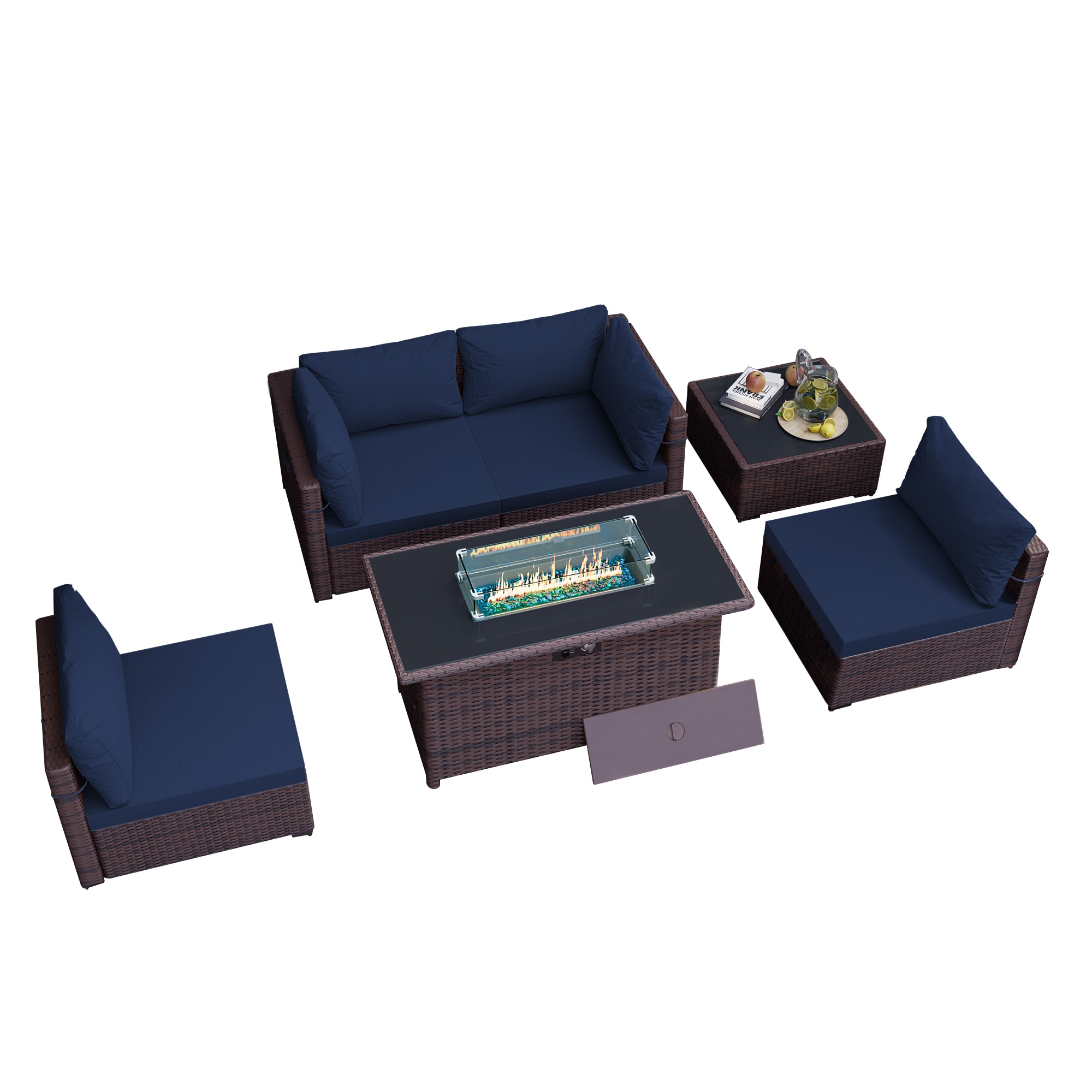 UPHA TBSF-AB43BR-NAVYBLUE Patio-Conversation-Sets - View #2