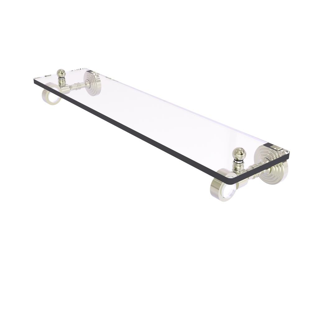 Allied Brass PG-1-16-PNI Pacific Grove Polished Nickel Wall mount Bathroom Shelf ( 16-in x 3.2-in x 5-in )