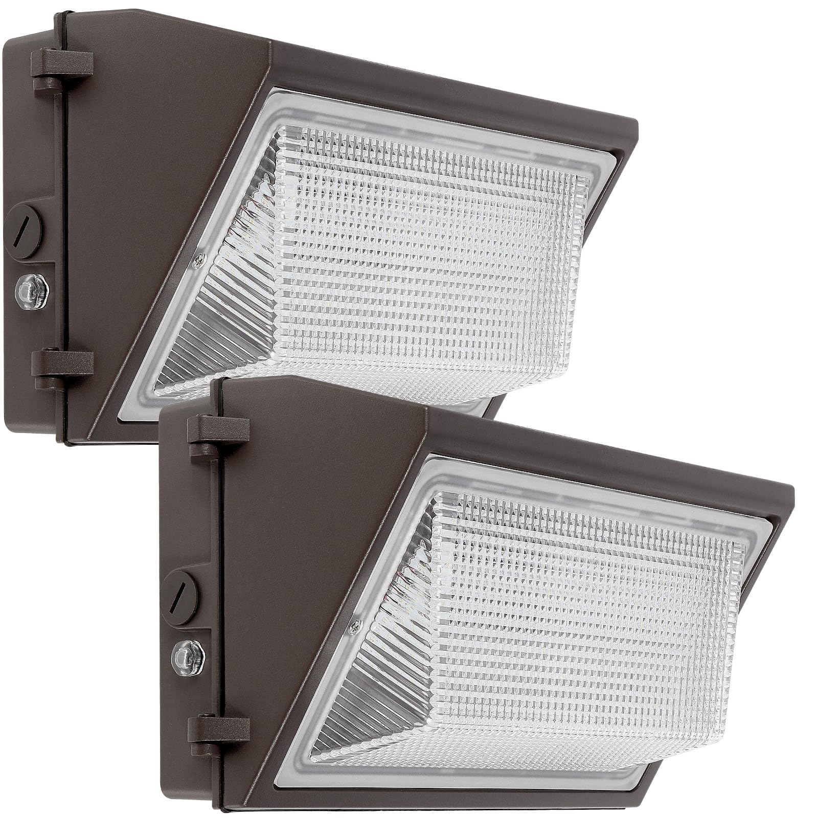 Lukvuzo  2 Pack 120W LED Wall Pack Light Dusk to Dawn Photocell 15600 Lumens 5000K Daylight Outdoor Security Flood Lighting for Garage Warehouse