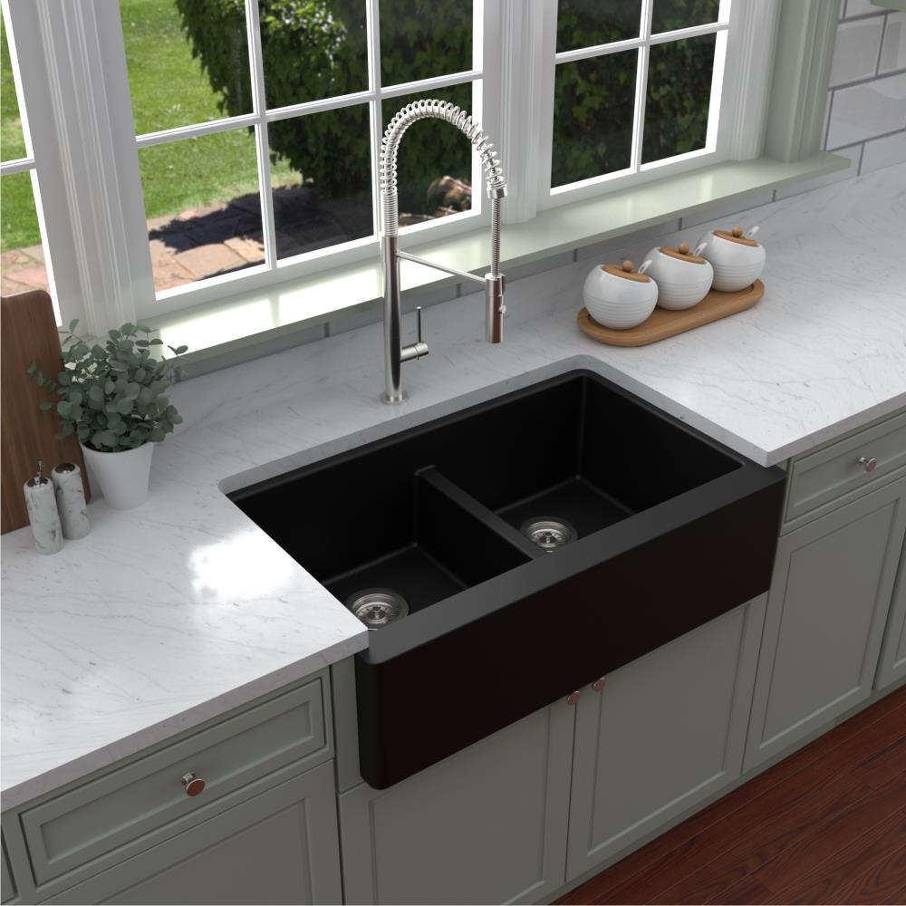 Black Farmhouse Rustic Kitchen Sinks At Lowes Com