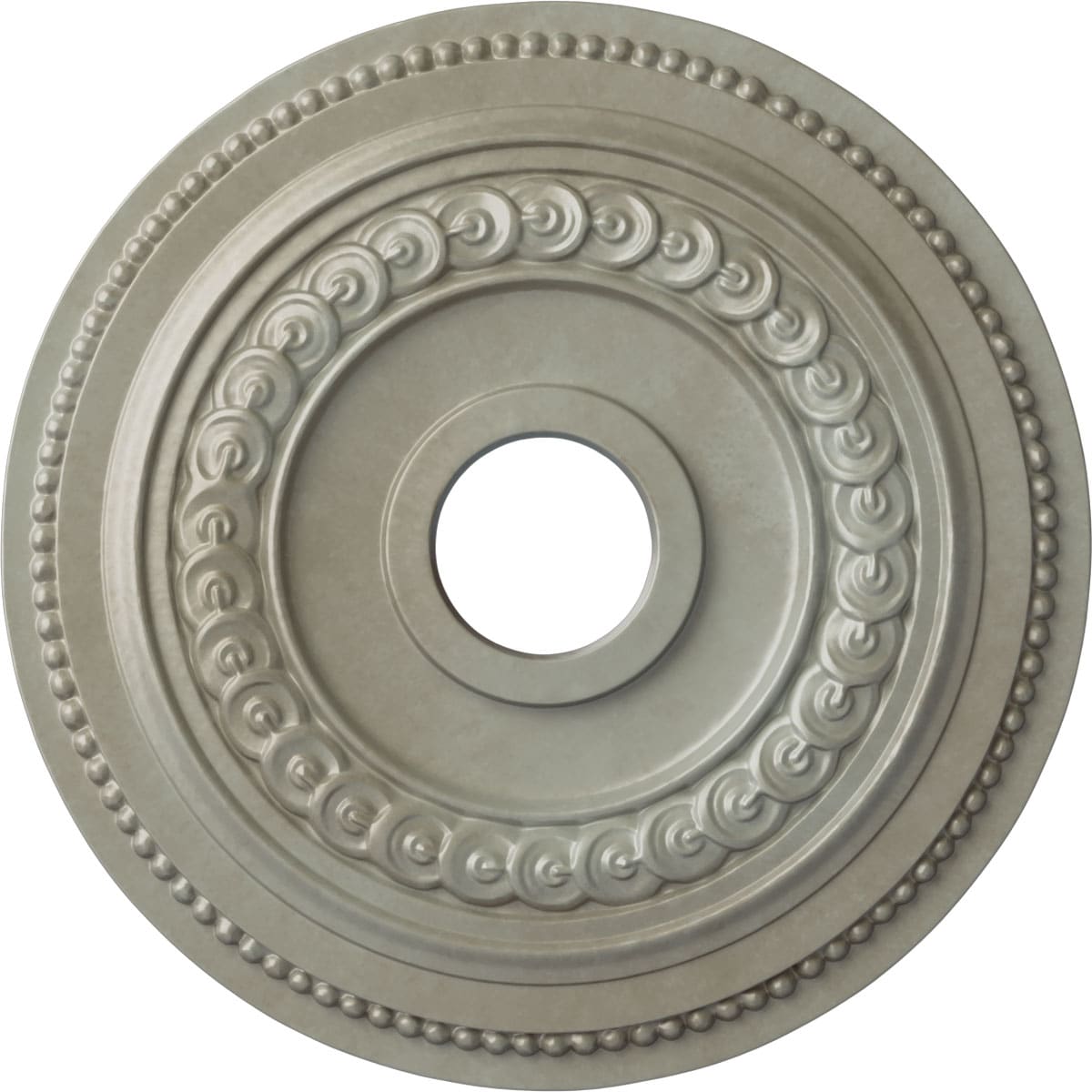 Ekena Millwork CM18OL1FLS Oldham 18-in W x 18-in L Painted Flash Gold Polyurethane Whole Ceiling Medallion