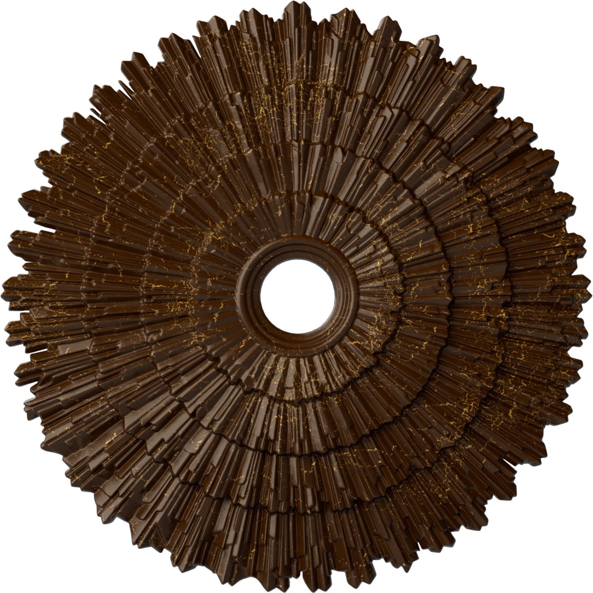 Ekena Millwork CM24ENRBC Eryn 24.75-in W x 24.75-in L Painted Root Beer Crackle Polyurethane Whole Ceiling Medallion