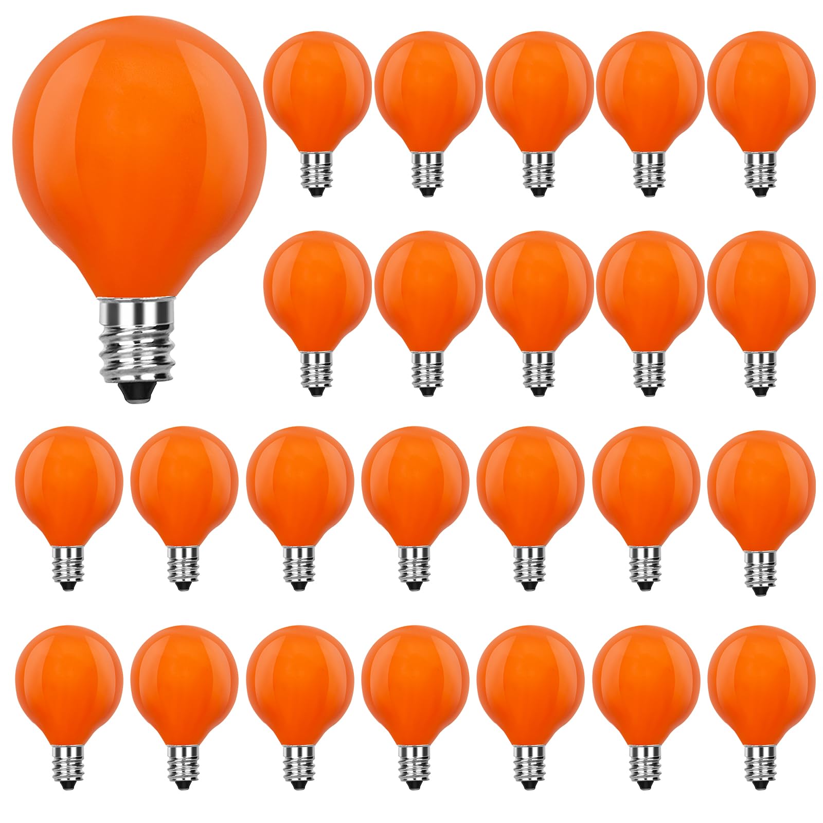 Vrbgify G40 Orange Globe Light Bulbs 5W Incandescent Glass for Indoor ...