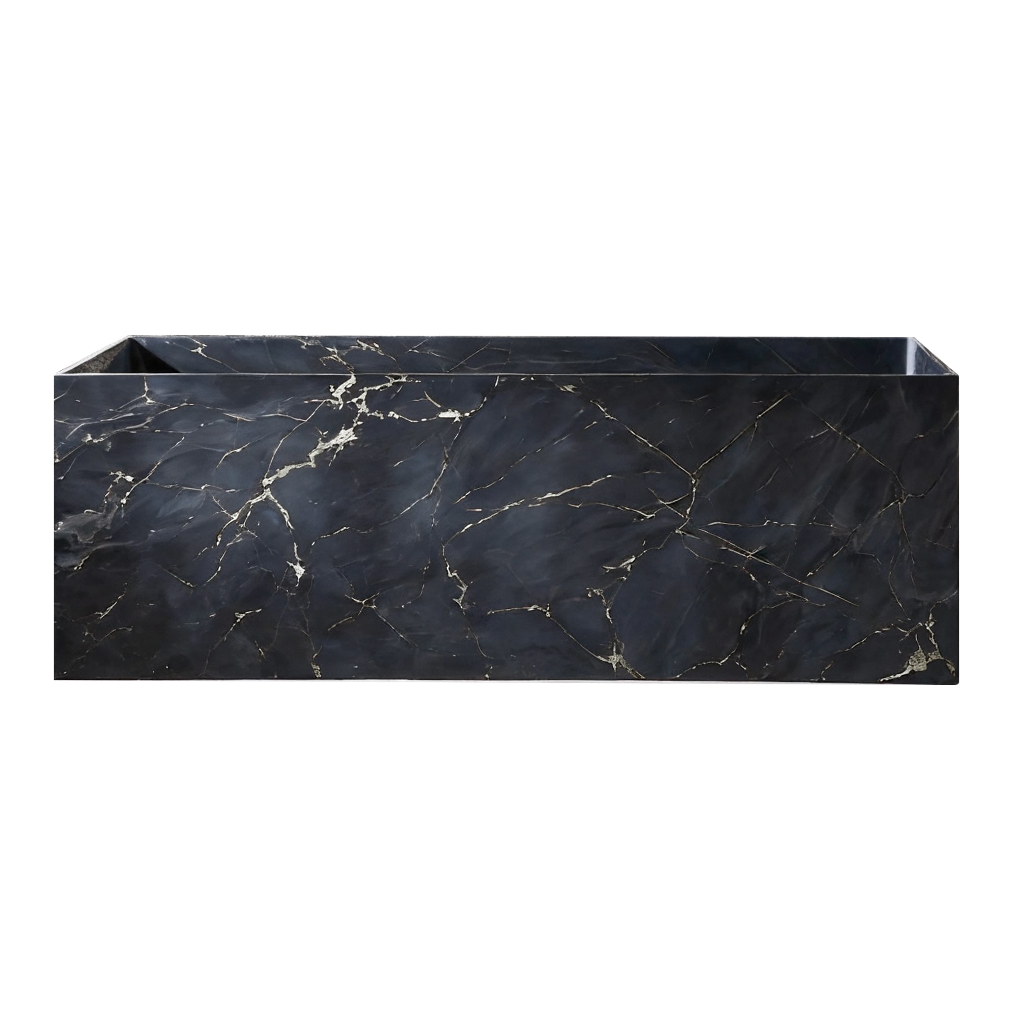 Rainlex - 69 inch Solid Surface Freestanding Soaking Bathtub Deep Soak Stone Resin Tub with Matte...