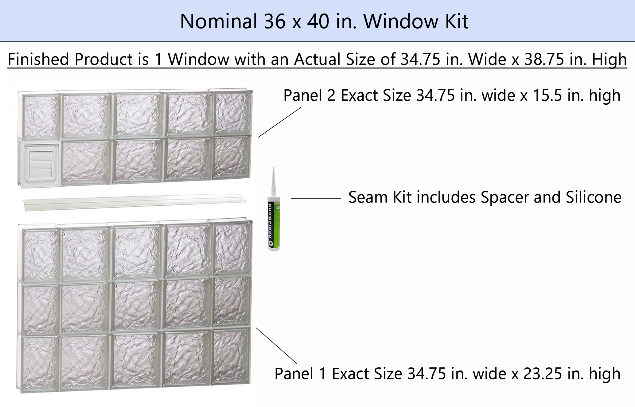 REDI2SET D3640IS Glass-Block-Windows - View #2