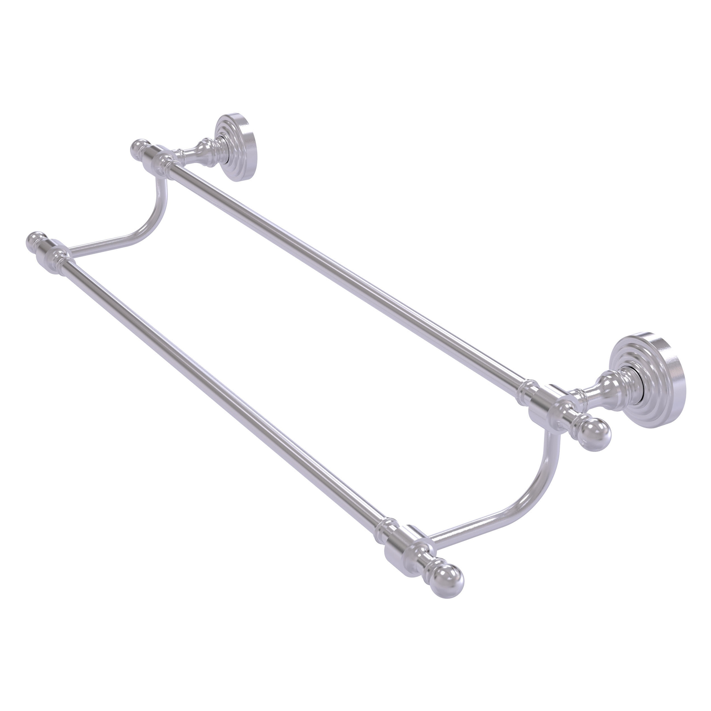 Allied Brass RW-72/30-SCH Retro Wave 30-in double Satin Chrome Wall mount Double Towel Bar