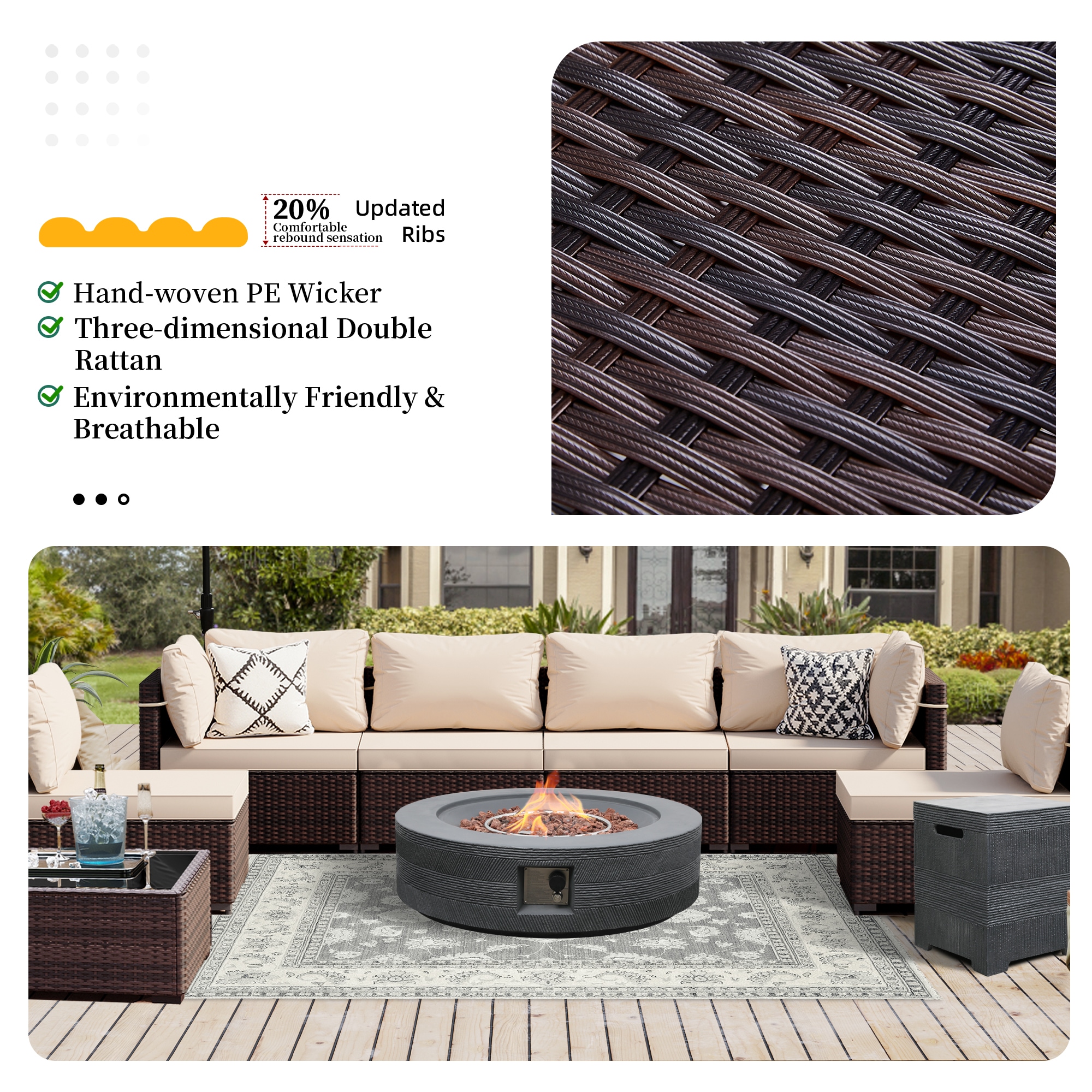 UPHA PL-2CZ-42XDK-Z1-T Patio-Conversation-Sets - View #5
