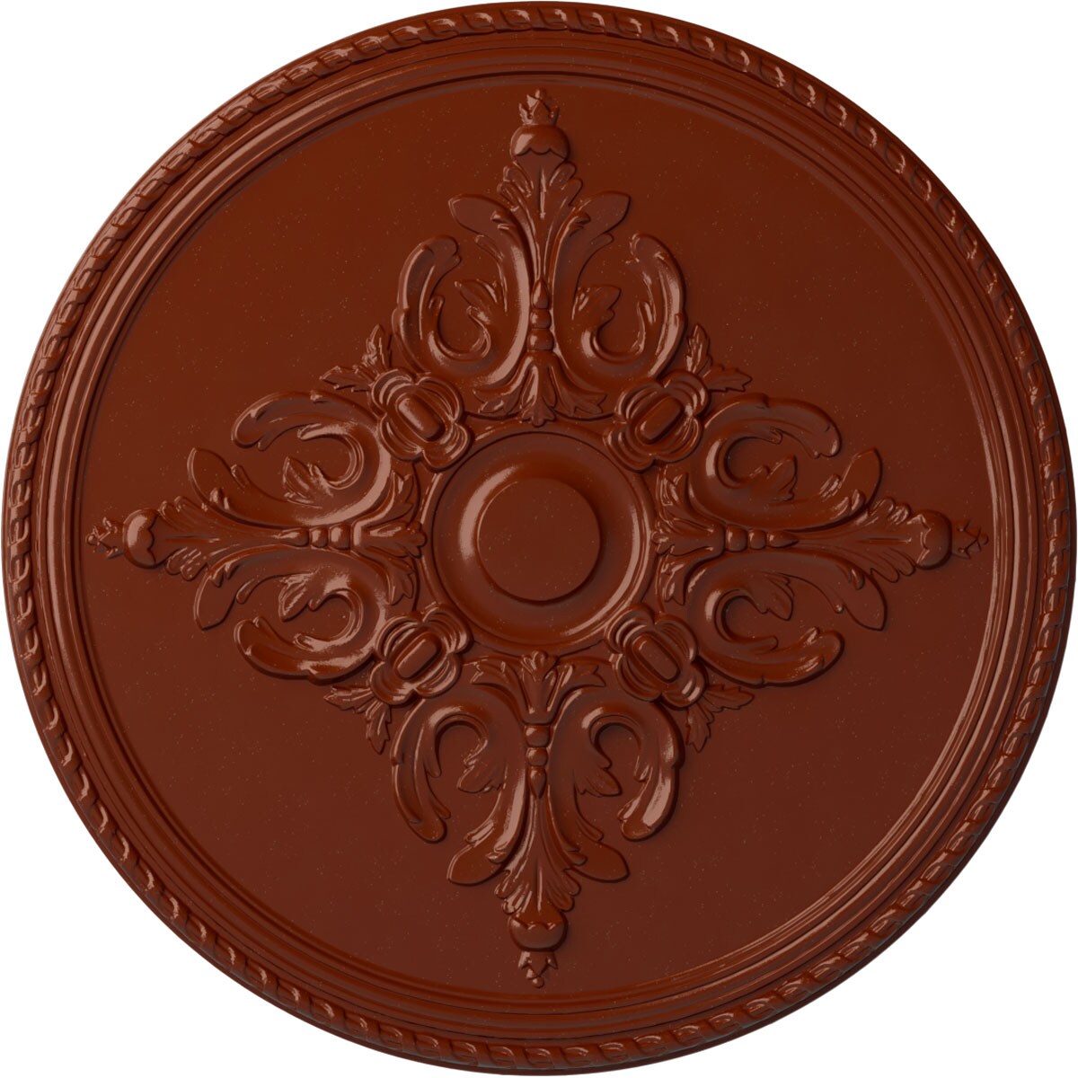 Ekena Millwork CM40MIFIF Milton 40.625-in W x 40.625-in L Painted Firebrick Polyurethane Whole Ceiling Medallion