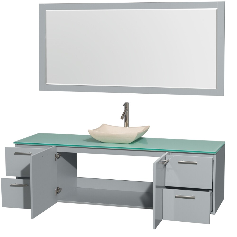 Wyndham Collection WCR410072SDGGGGS2M70 Bath-Vanity-Combo - View #2