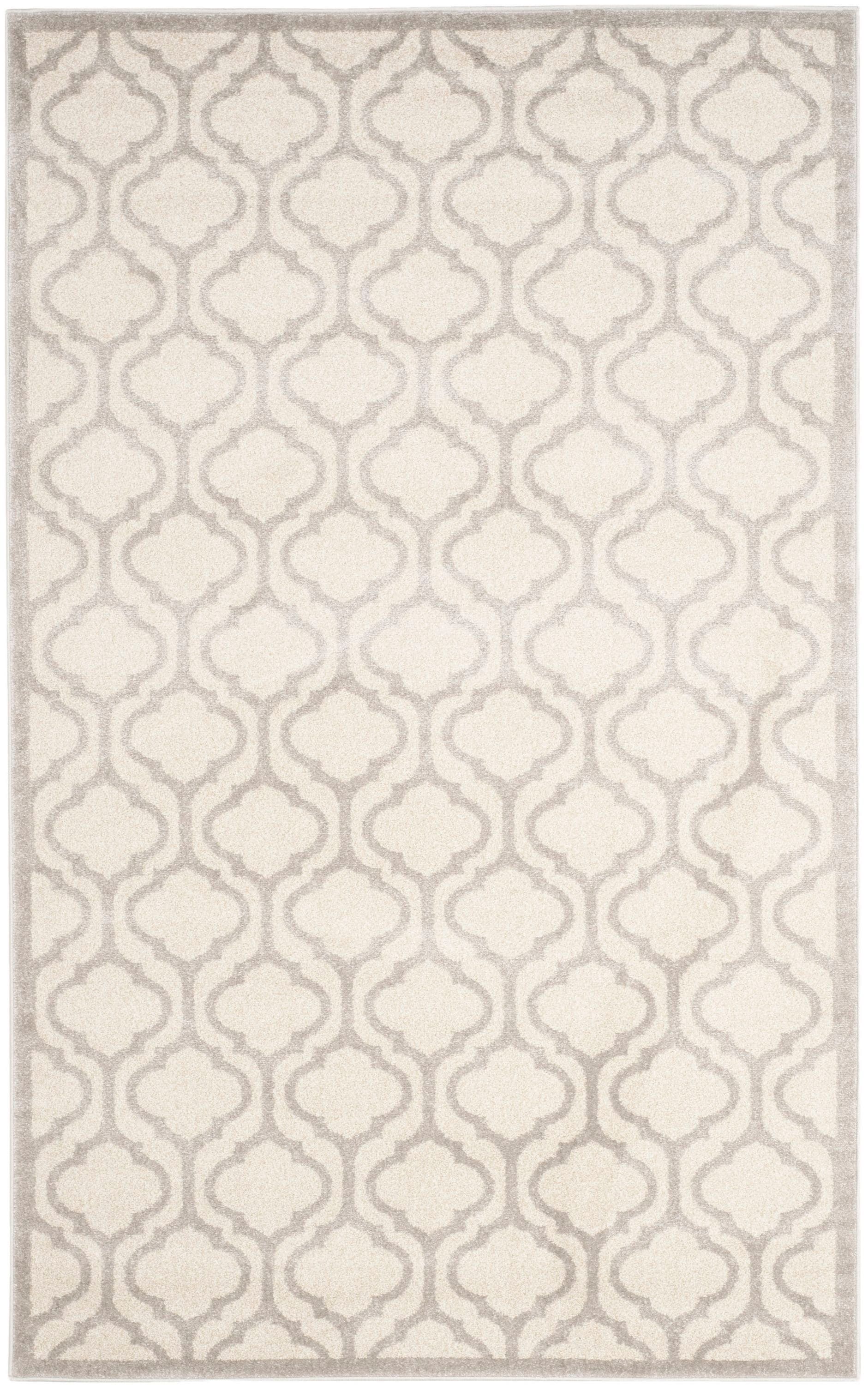 Safavieh AMT402K-5 Amherst Alona 5 x 8 (ft) Loomed Synthetic Ivory/Light Gray Rectangular Indoor Trellis Farmhouse/Cottage Area rug