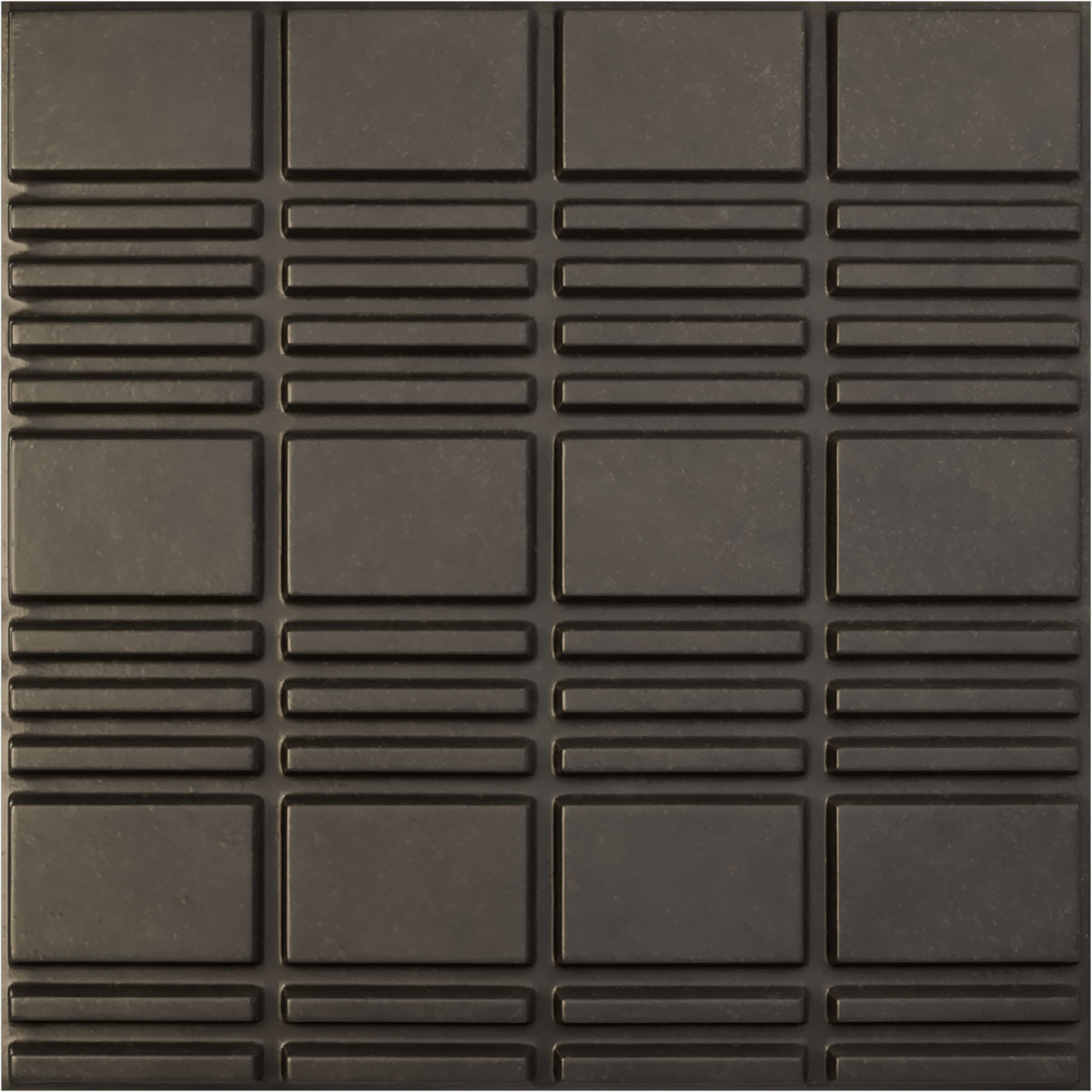 Ekena Millwork WP20X20SDDST 19-5/8-in x 19-5/8-in Embossed Universal Aged Metallic Weathered Steel PVC Wall Panel