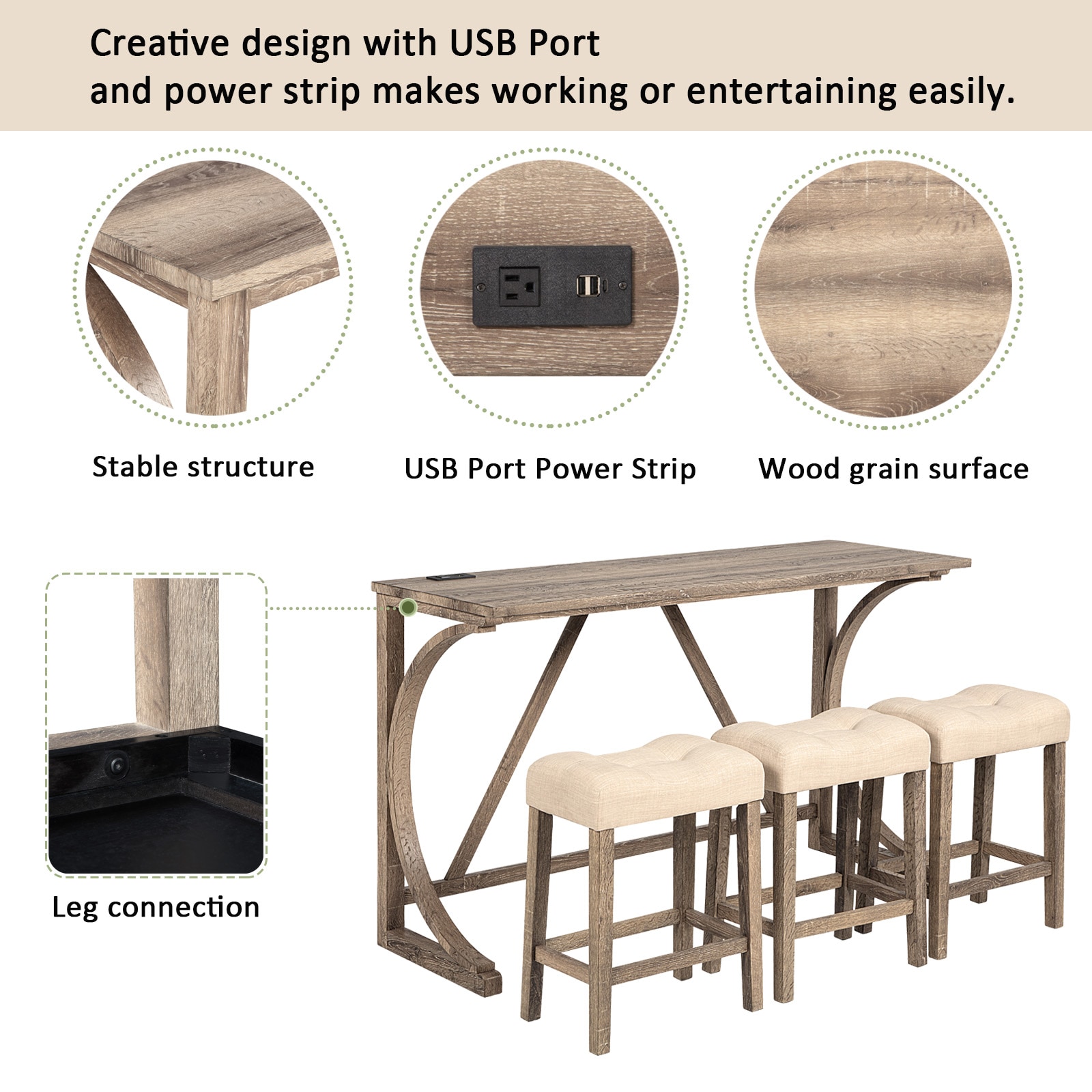 CASAINC WF-HW64426-LA Dining-Sets - View #4