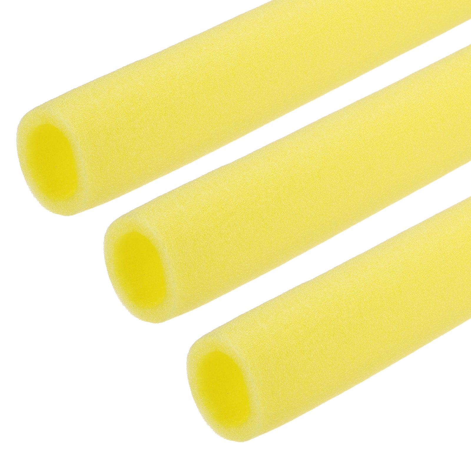Unique Bargains 3pcs 2 Inch ID Pipe Insulation Foam Tube Foam Pipe Tubing Covers 2.76 Inch OD Wrap Roll Bar Tubing 3.3FT Long - Heat Preservation for Handle Heat Water/Pipe Freeze Protection Yellow