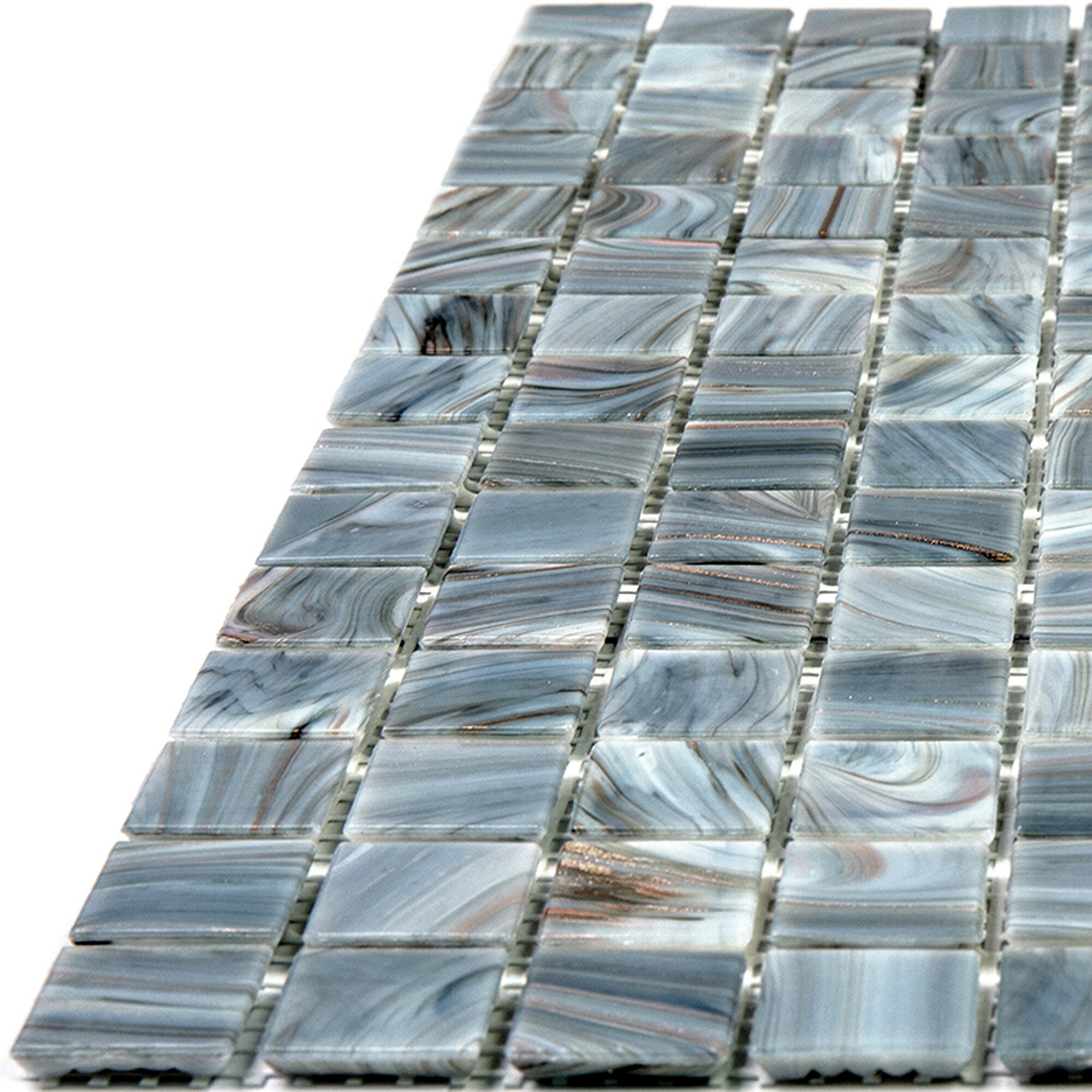 Apollo Tile Celestial Templeton Gray 12-in x 12-in Glossy Glass Uniform Squares Floor and Wall Tile (20-sq. ft/ Carton)