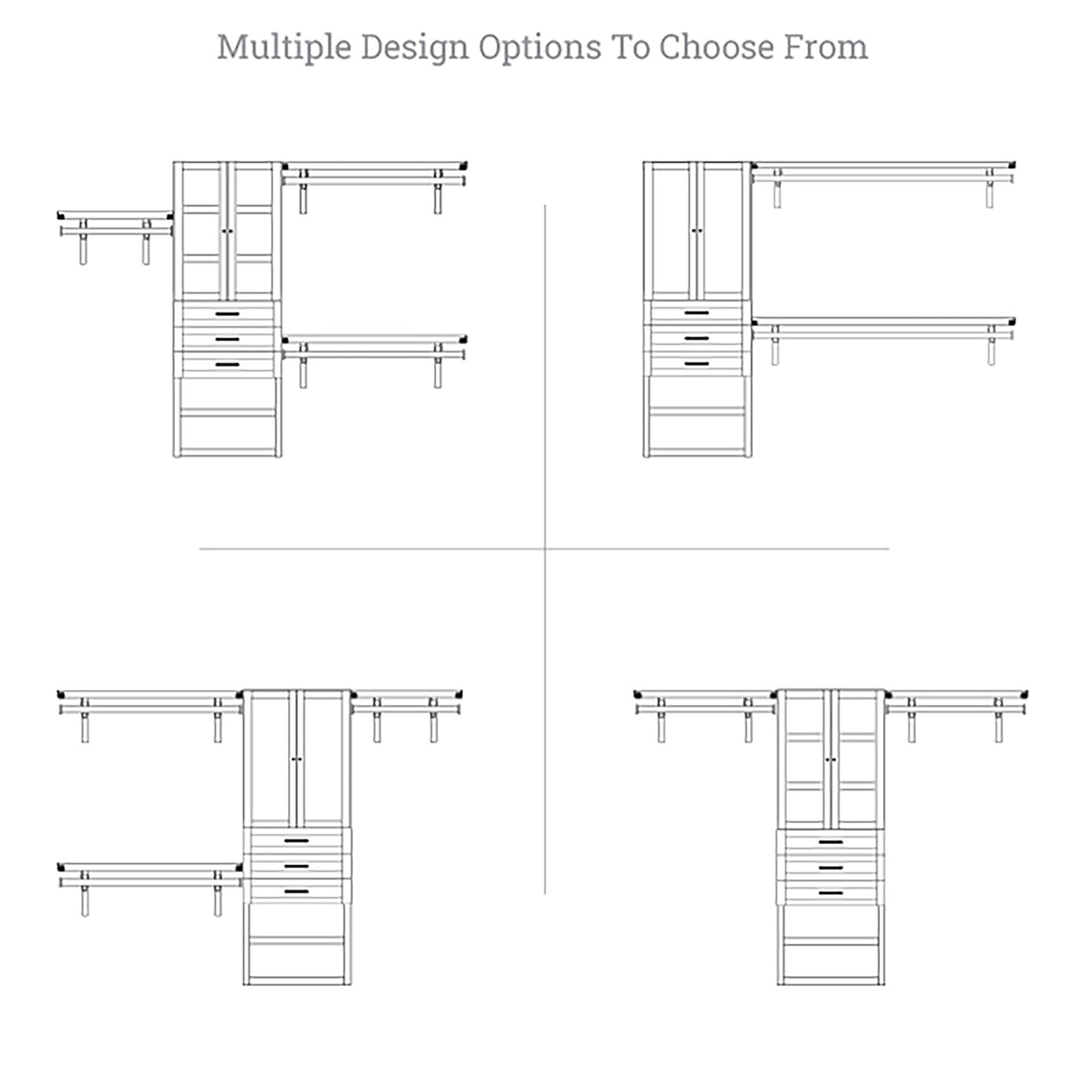 John Louis Home JLH-320SH-W-GD Wood-Closet-Kits - View #11