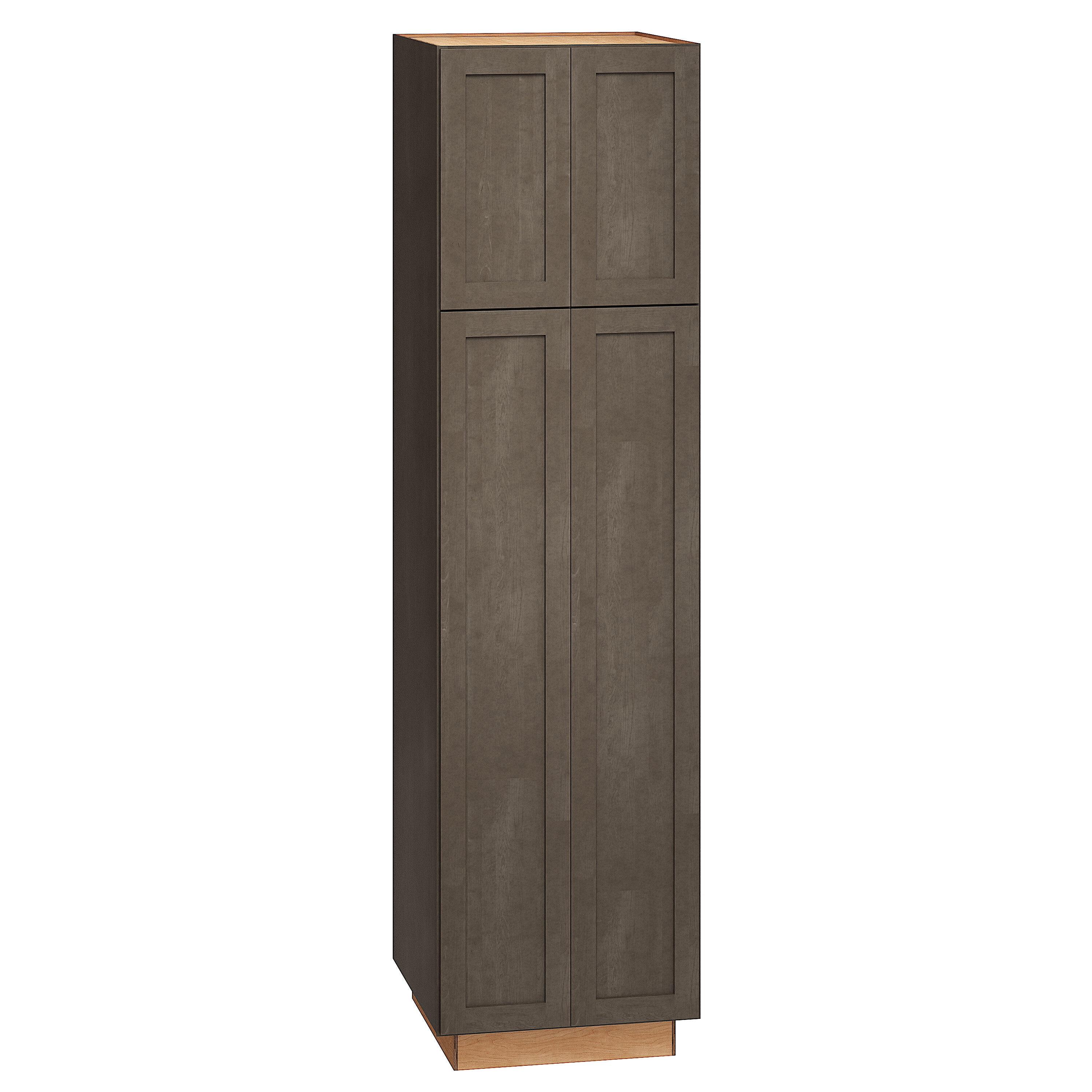Diamond Express Jamestown 18-in W x 96-in H x 24-in D Colt Brown Pantry Fully Assembled Plywood Cabinet (Recessed Panel Shaker Door Style)