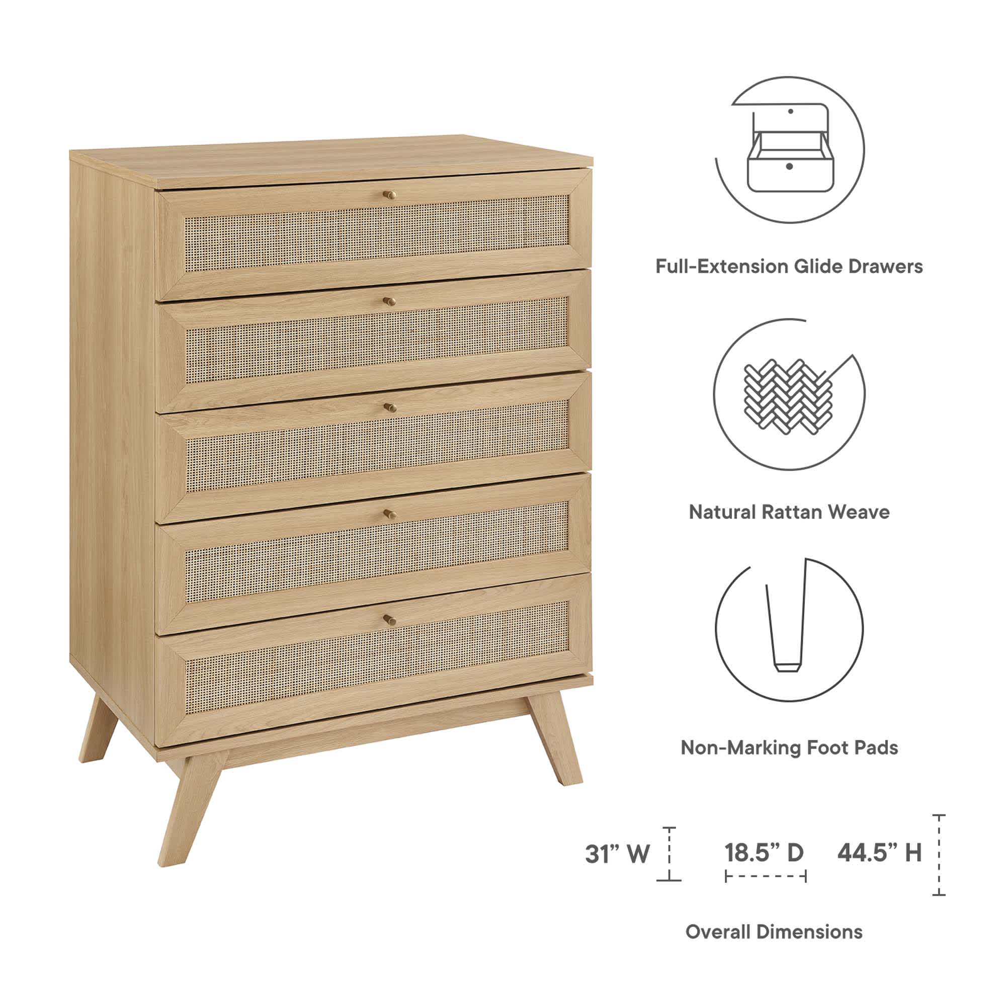 Modway MOD-7052-OAK dressers - View #2