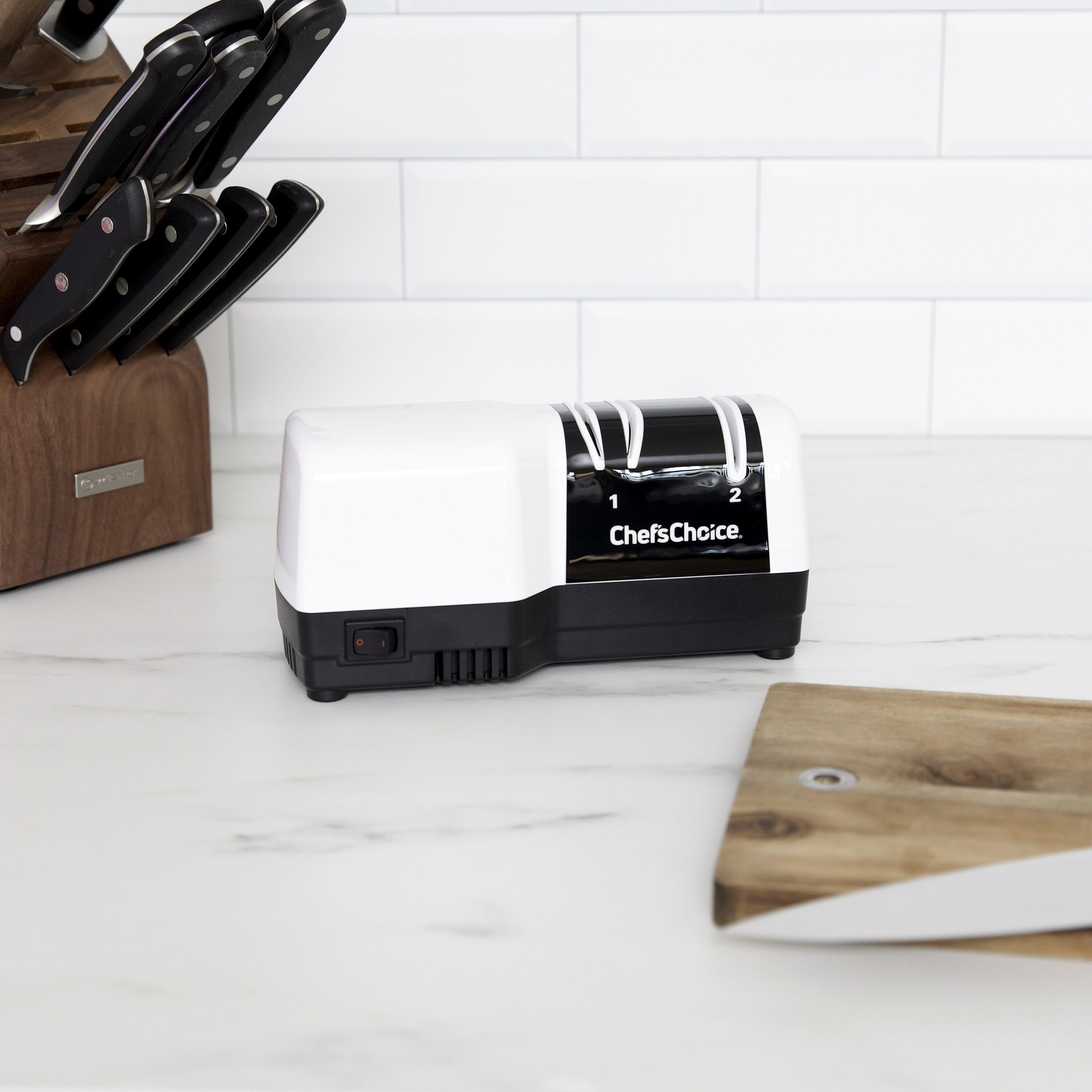 Best Buy: Chef'sChoice Electric and Manual Hybrid Knife Sharpener White  0270100