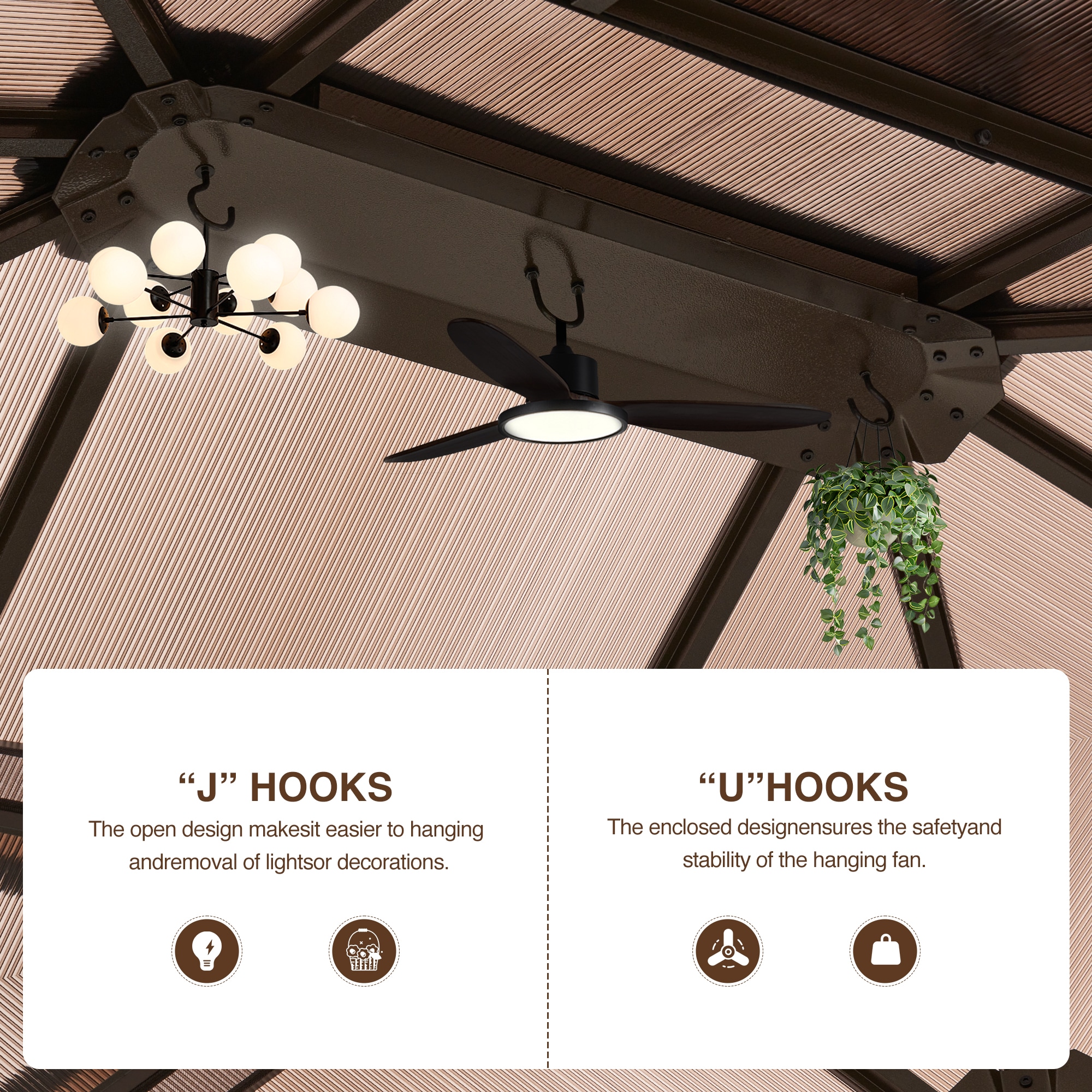 Yardgrace BSSGPF201802 Wood-Resin-Gazebos - View #7