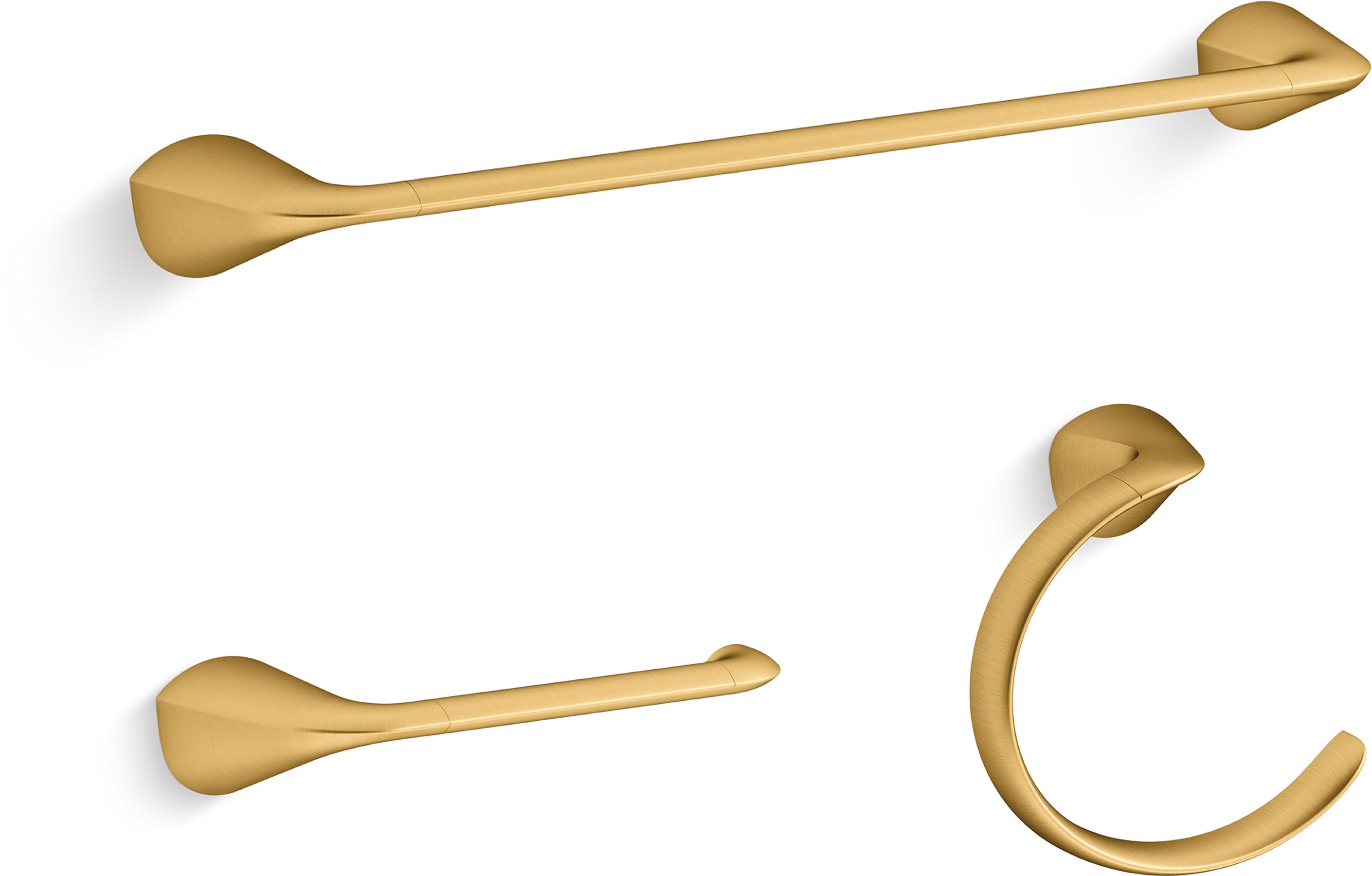 KOHLER 3-Piece Ealing Vibrant Brushed Moderne Brass Decorative