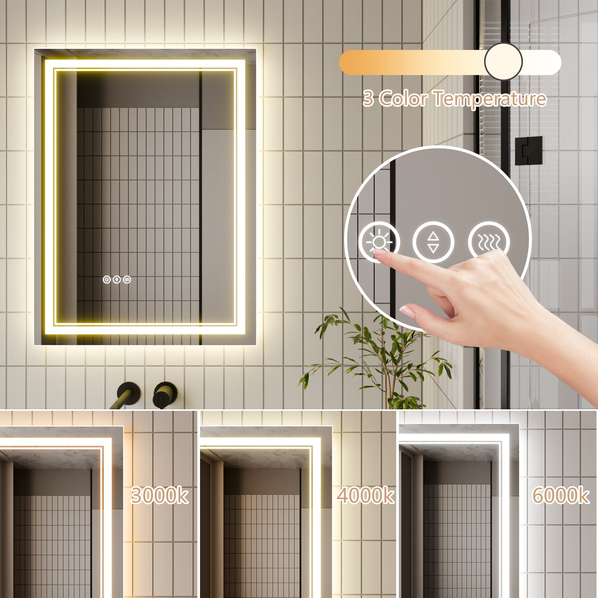 Forclover JTFHS-2432 Framed-Bath-Mirrors - View #8