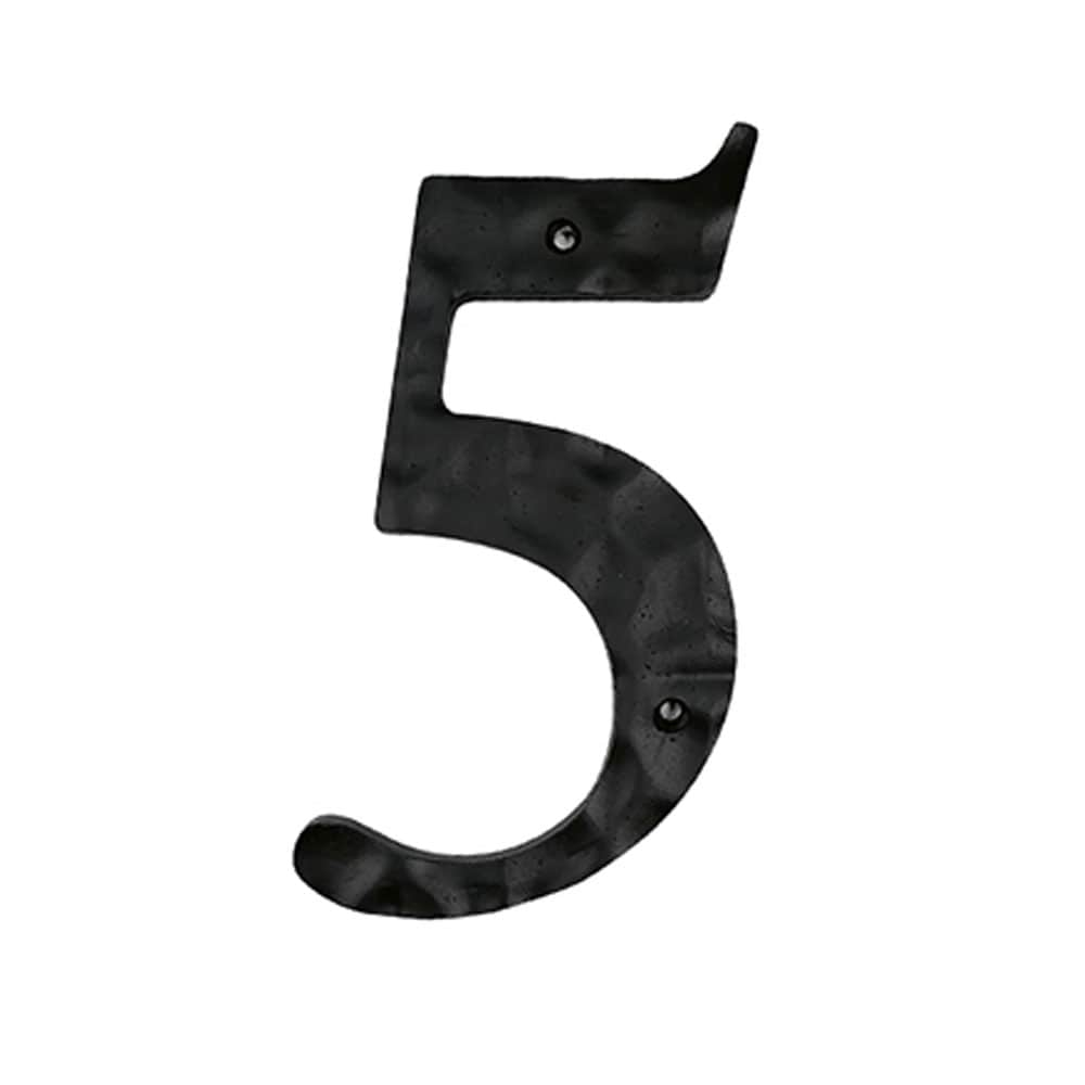 RELIABILT 6-in Black Number 5 in the House Letters & Numbers department ...