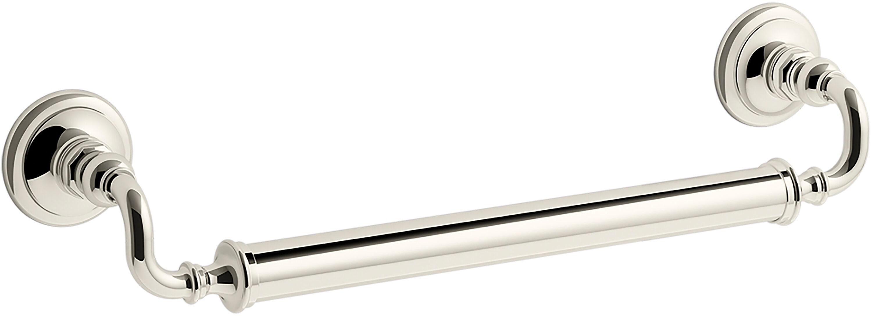 KOHLER K-25155-SN Artifacts 18-in Vibrant Polished Nickel Wall mount Grab Bar ( 300-lb Weight Capacity )