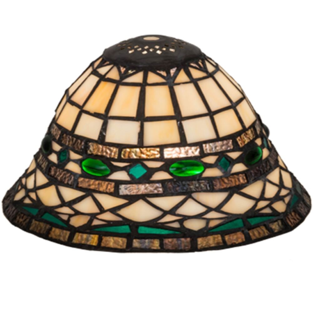 Meyda Tiffany Lighting 5-in x 8-in Multi Color Glass Bell Lamp Shade in ...