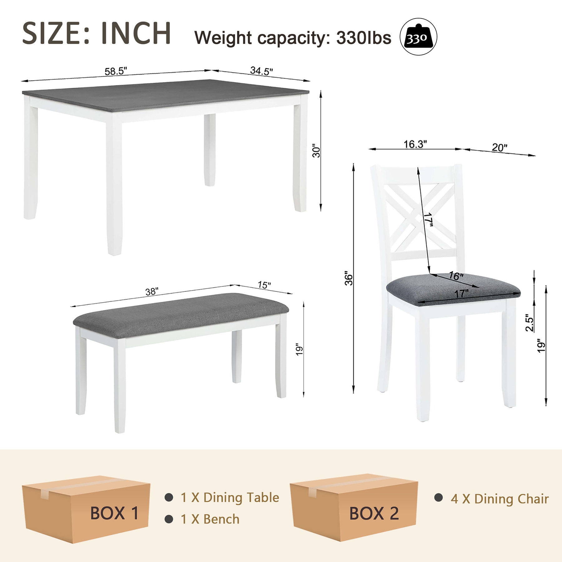 SINOFURN SYA010441WD Dining-Sets - View #3