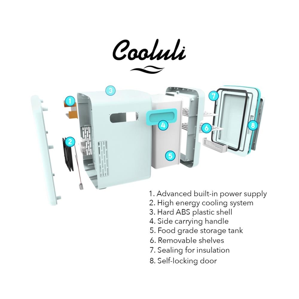 Cooluli Classic 0.53-cu ft Freestanding Mini Fridge (White)