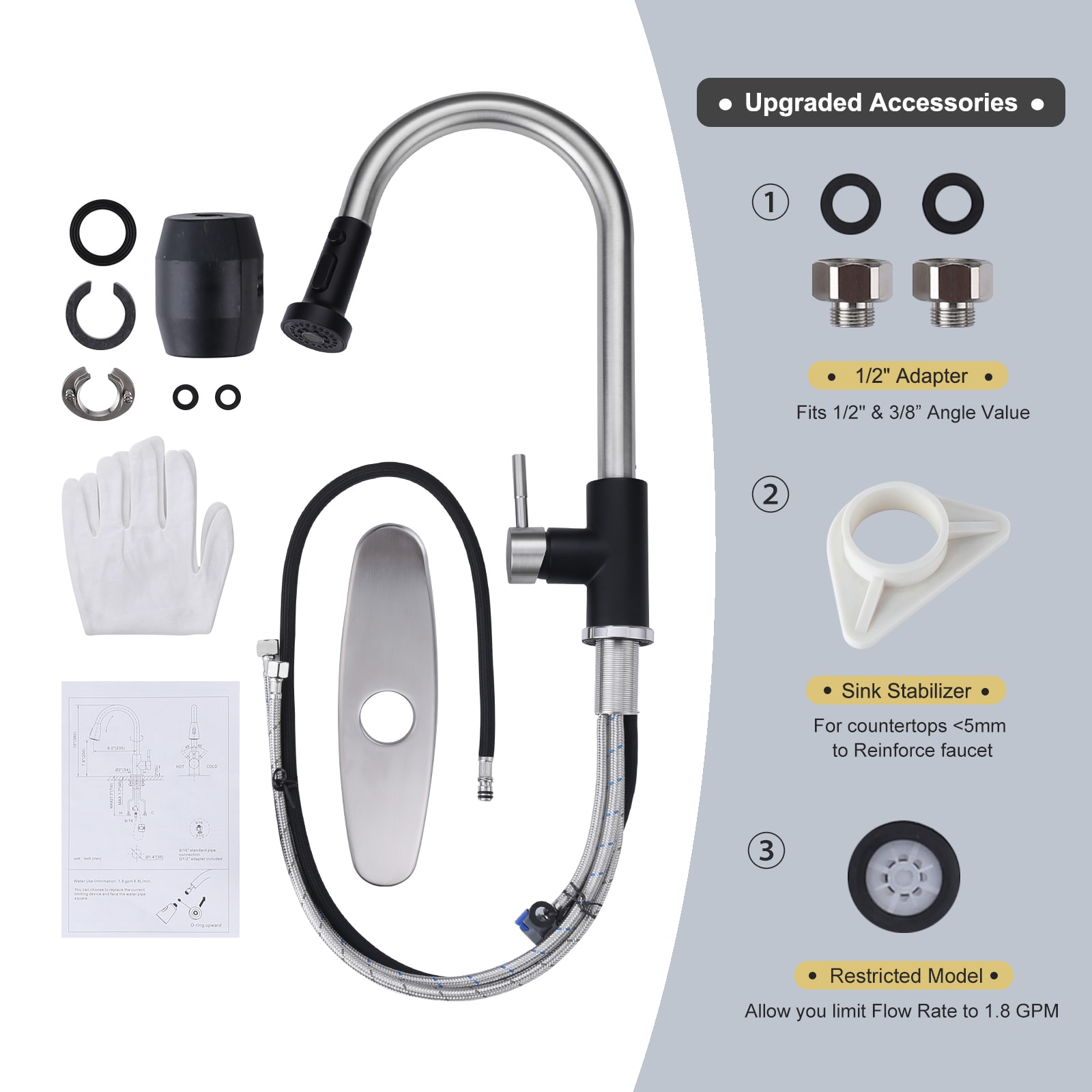 WOWOW VG2312601NB-LW Kitchen-Faucets - View #7