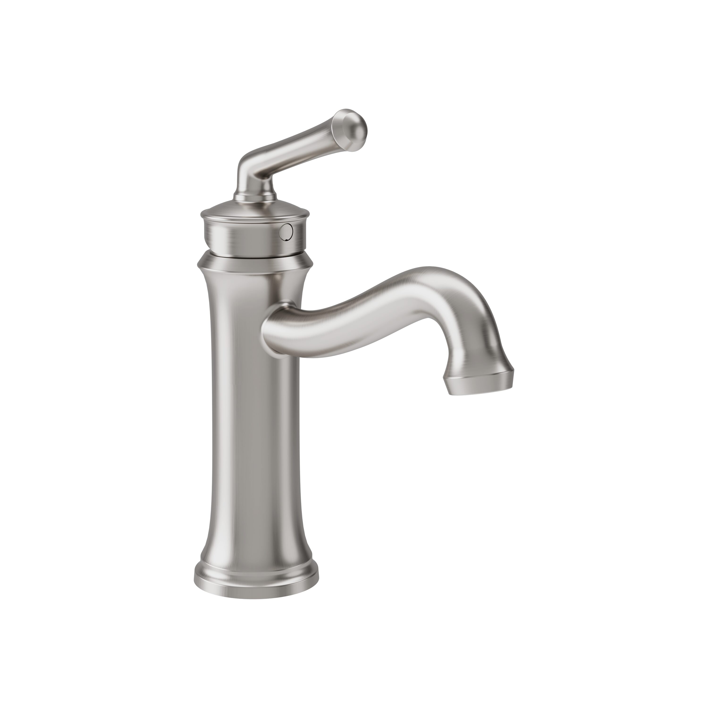Symmons SLS5812STNPP Braston Satin Nickel Single hole 1-handle WaterSense High-arc Commercial/Residential Handle Bathroom Sink Faucet with Drain