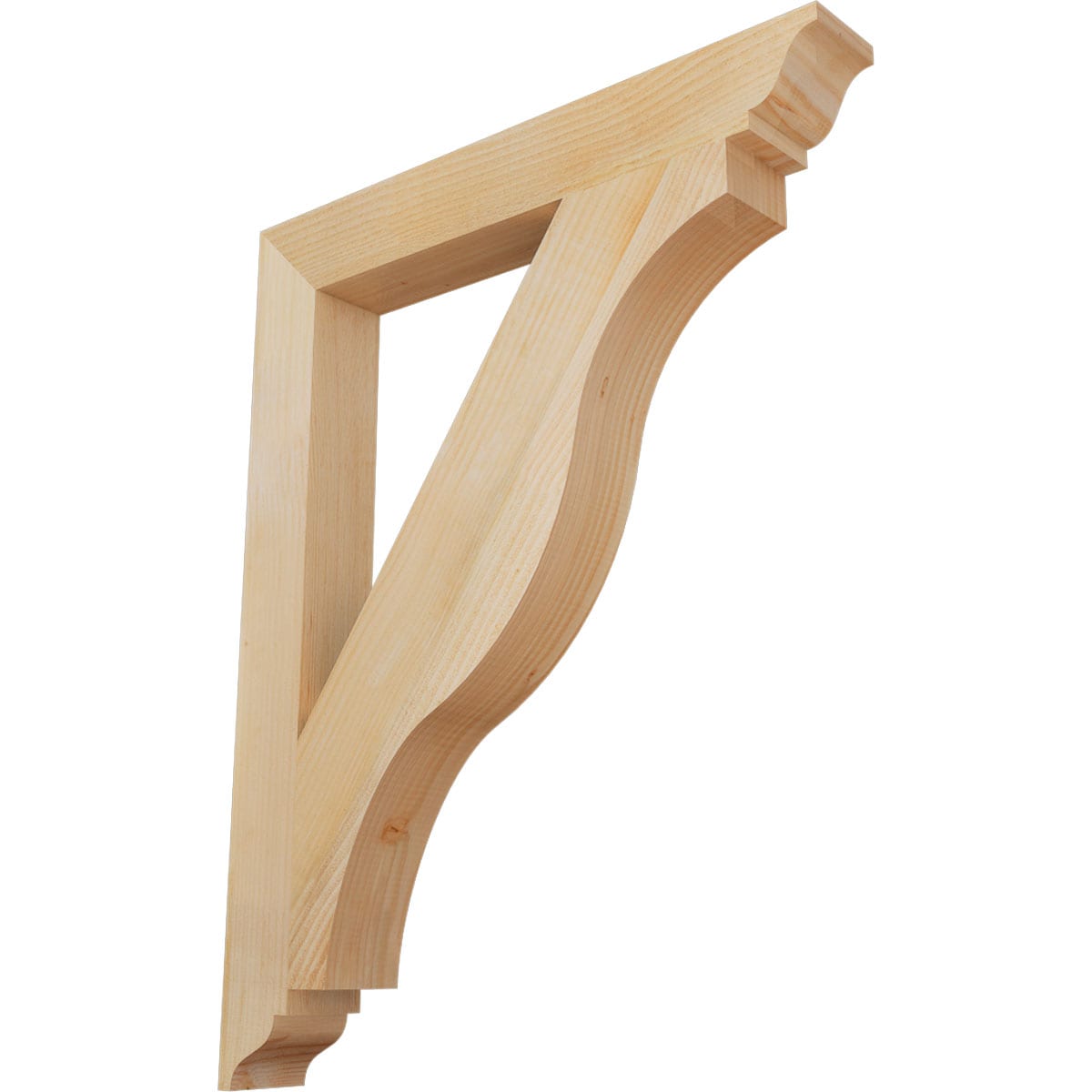 Ekena Millwork BKT04X30X38FST01RDF Funston traditional rough sawn 4-in x 30-in x 38-in Douglas fir Brown Wood Standard bracket