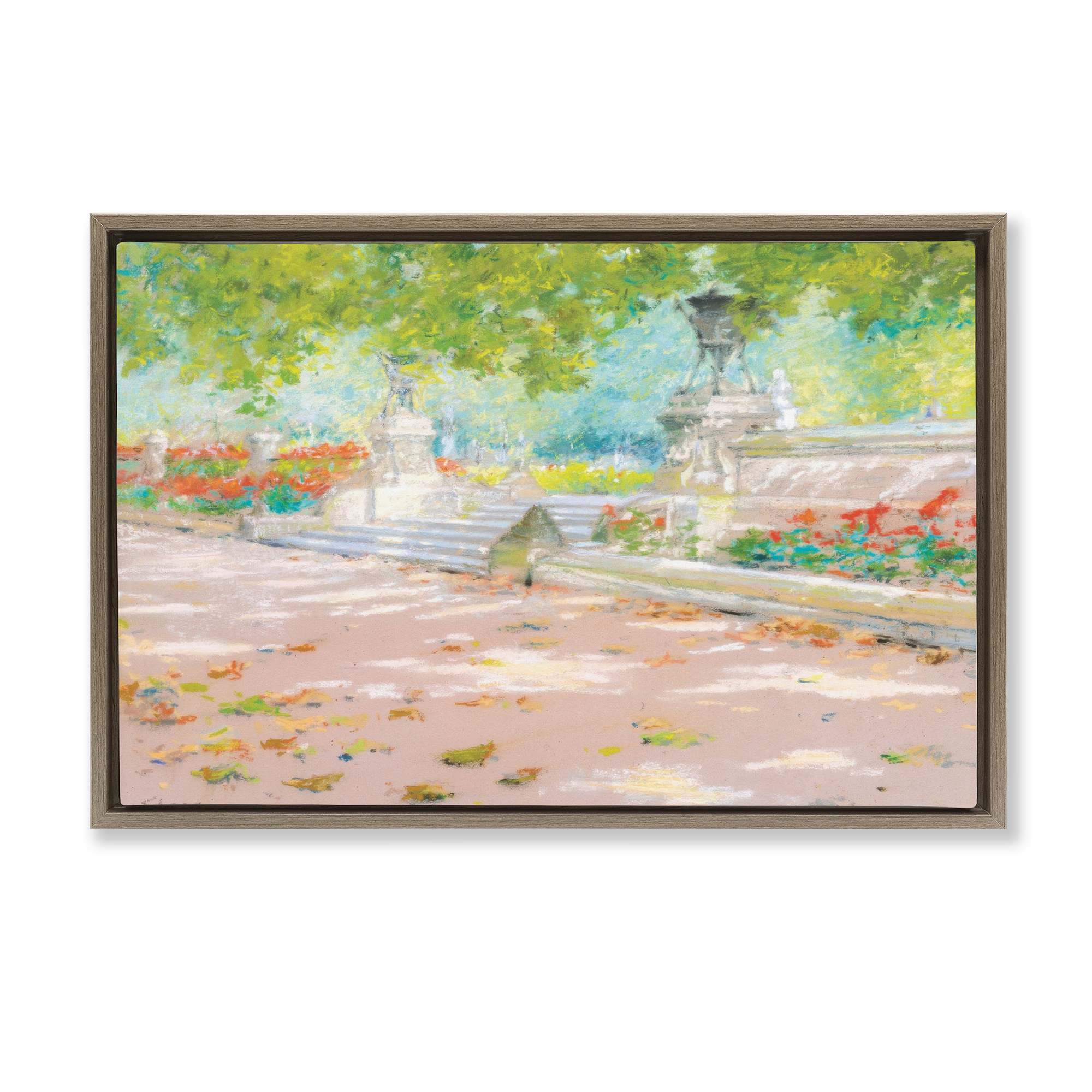 Stupell Industries BT-791-FFE-20X30 Summer Sunlight in Park Floating Frame design by LSR Design Studio