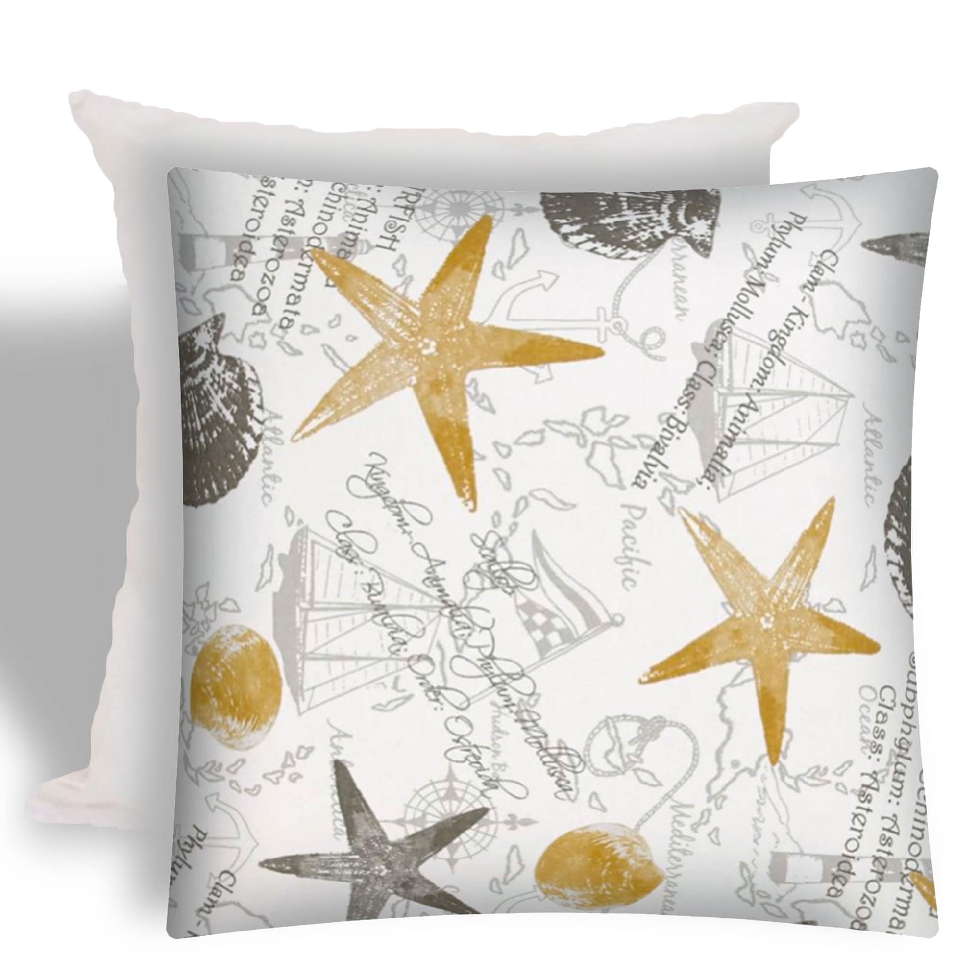 Joita JOIZ4598070B 17-in x 17-in Gold, Light Mustard, Yellow, Gray, Cream Indoor Decorative Pillow