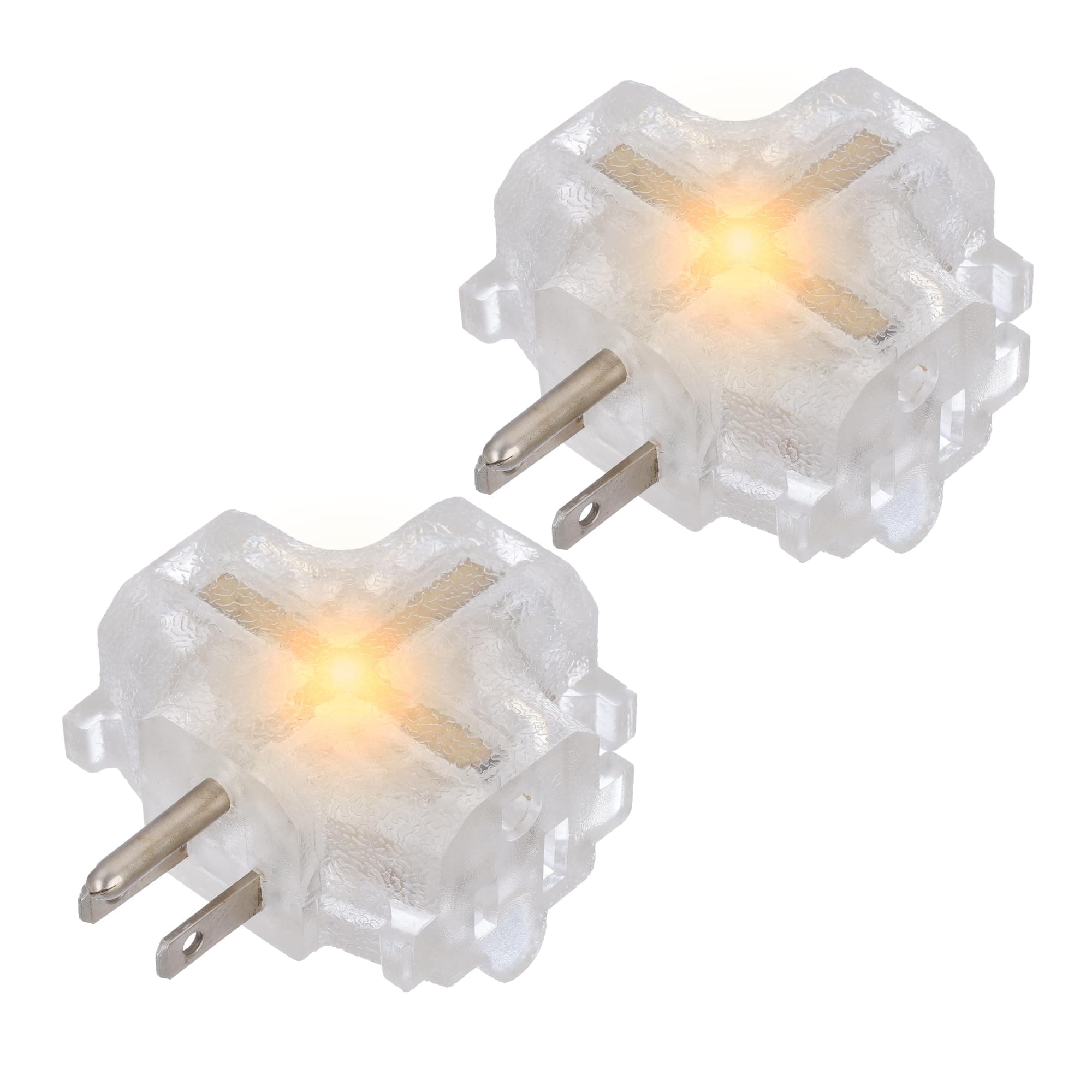 Aoibox 3 Outlet Grounding Adapter with Indicator Light Heavy Duty 3 Prong Wall Tap Splitter ETL 2 Pack Adapter #LABOWY7R