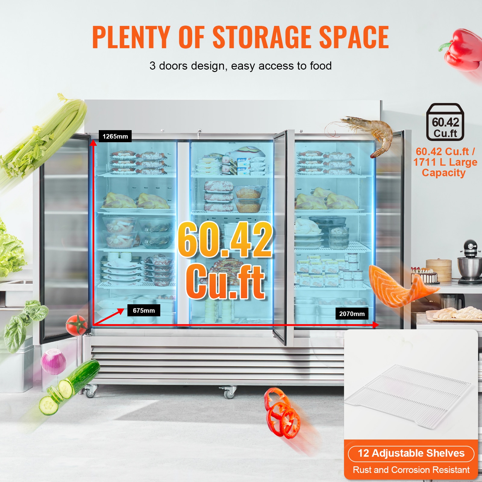 VEVOR SCLSSYLJMCLD03847V1 Commercial-Refrigerators - View #4