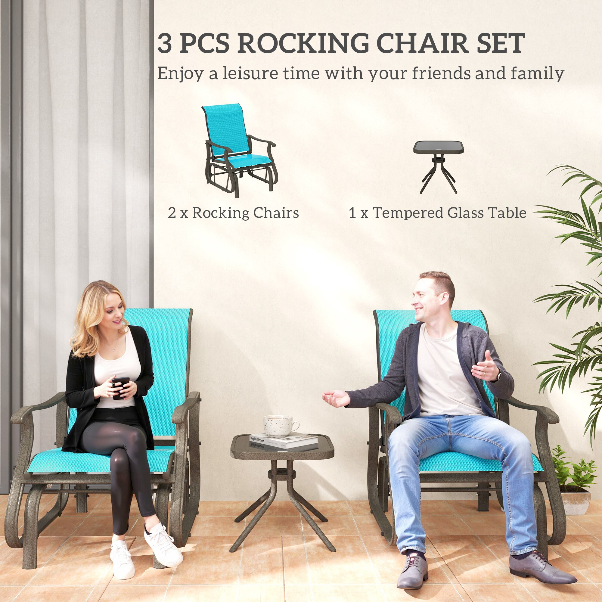 Outsunny 84B-964V00BU Patio-Chairs - View #7