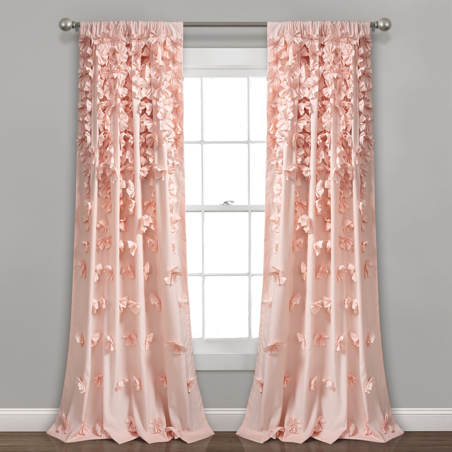 Lush Decor 16T004301 95-Inches Blush Rod pocket Single curtain panel