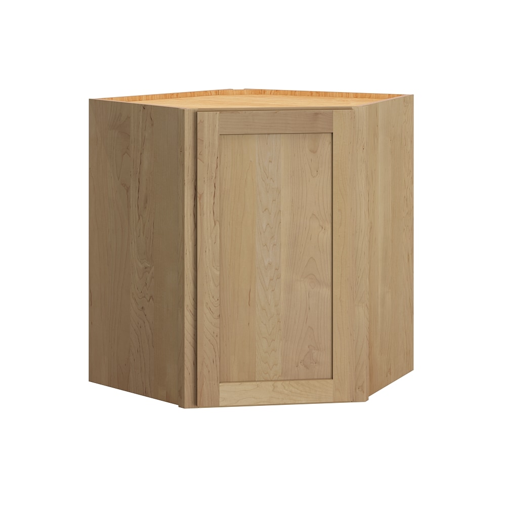 Diamond Express 331 DW302424R Jamestown 24-in W x 30-in H x 24-in D Coastline Brown Diagonal Corner wall Fully assembled Plywood Cabinet Recessed Panel Shaker