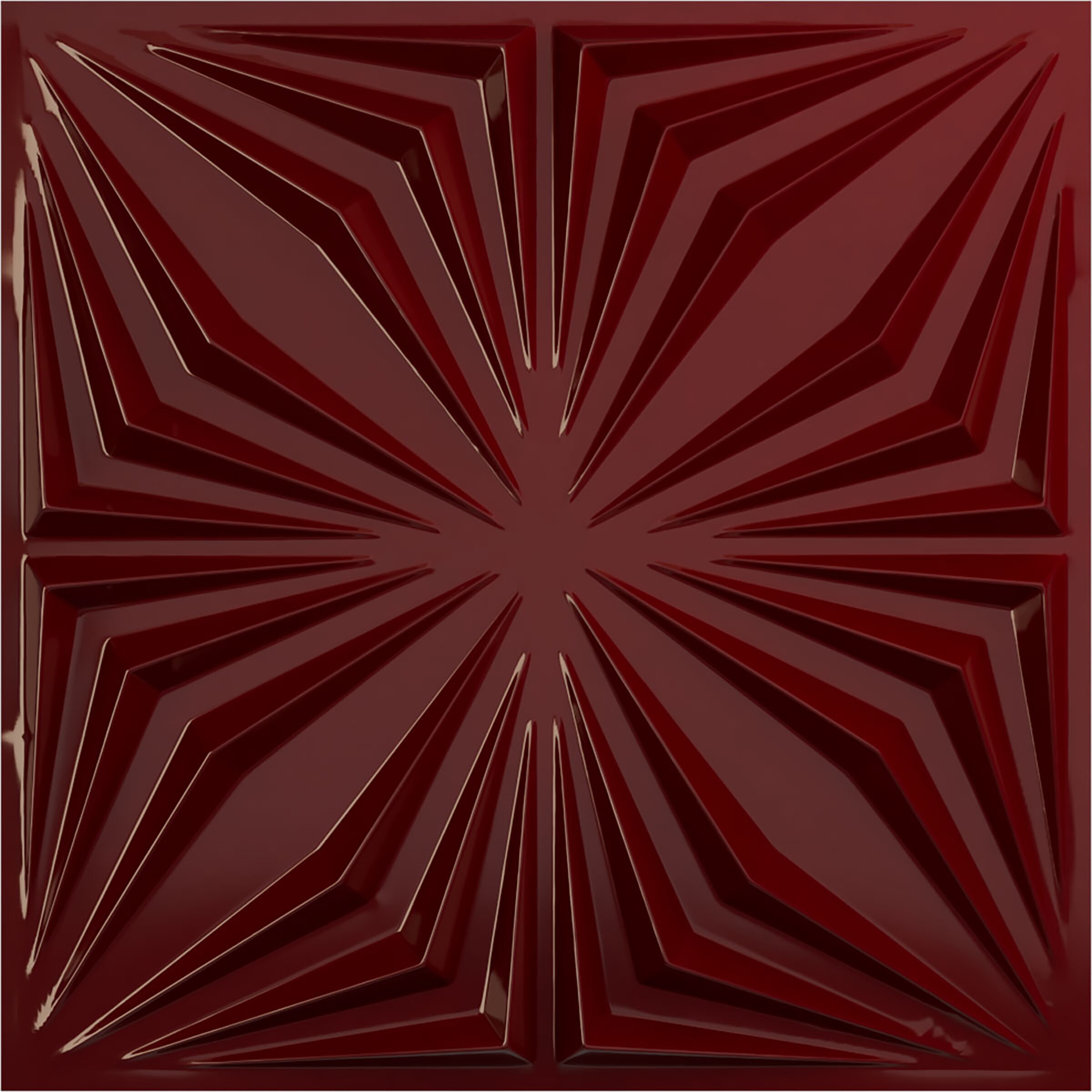 Ekena Millwork WP20X20AHHML 19-5/8-in x 19-5/8-in Embossed Paintable/Stainable Red PVC Wall Panel (