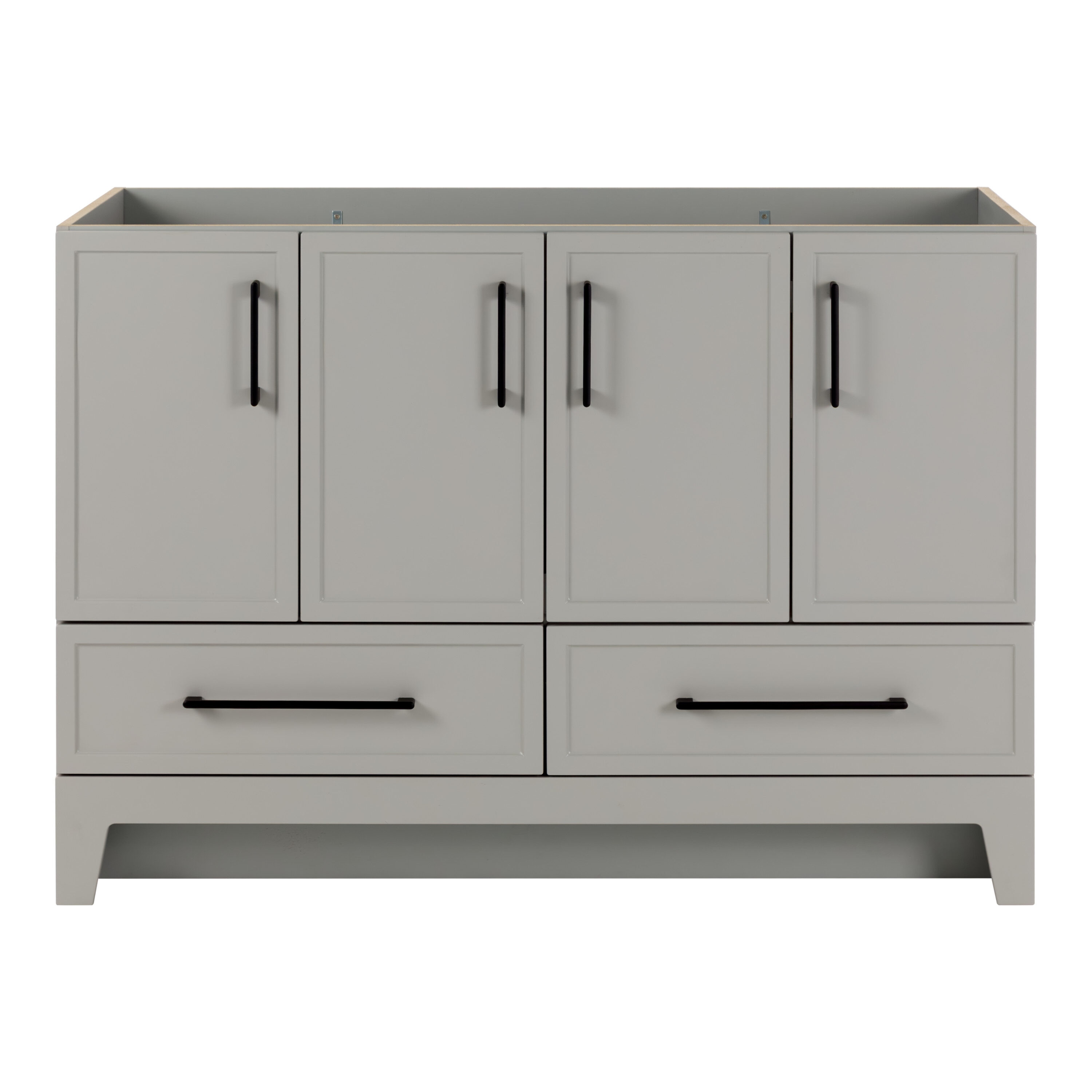Style Selections W055448P1-CY Meera 48-in Light Gray Bathroom Vanity Base Cabinet without Top