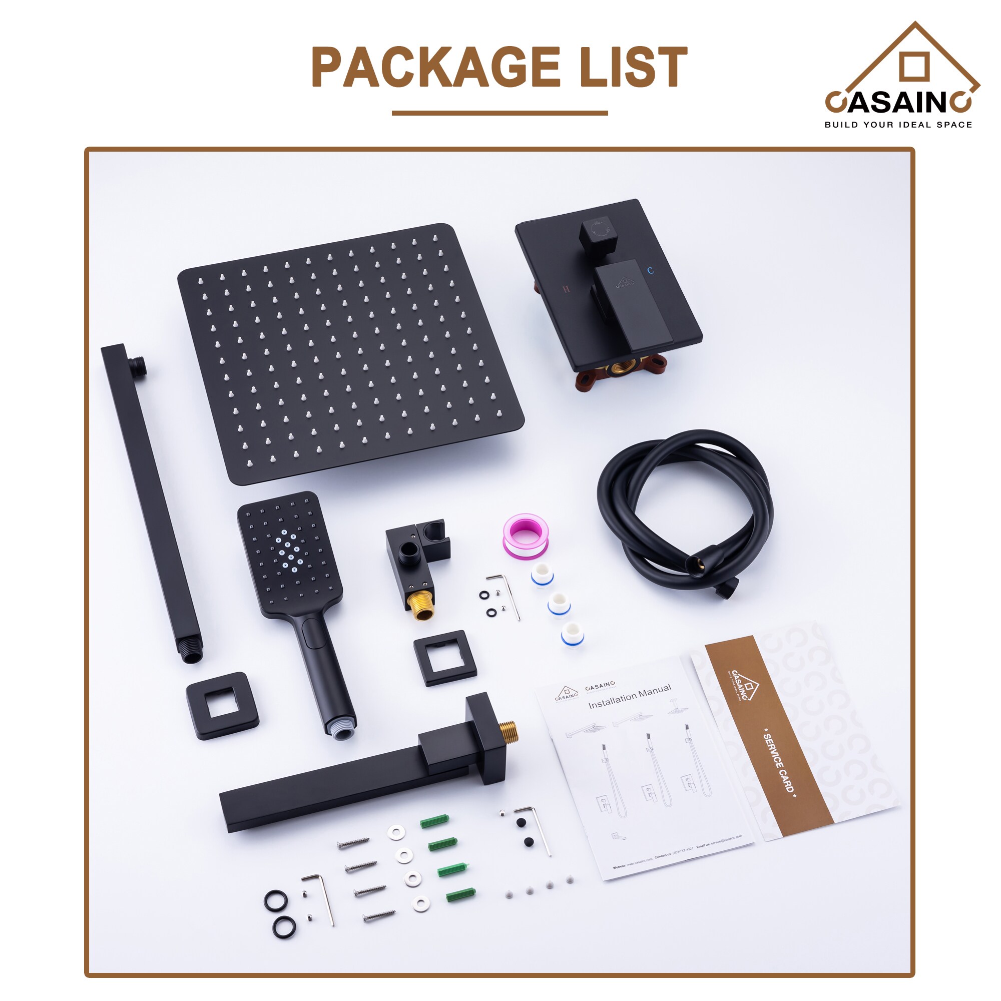 CASAINC CASA01MB-12 Showerhead-Bar-Panels - View #9