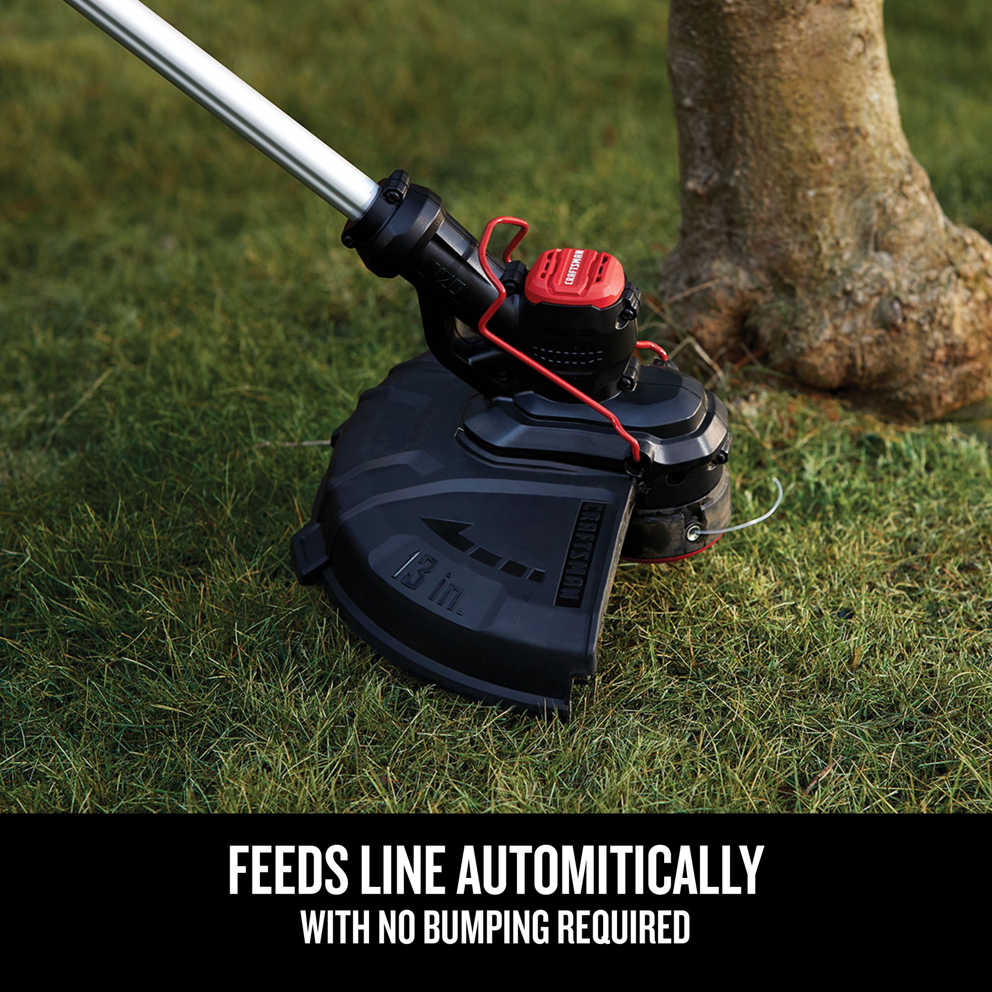 CRAFTSMAN V20 20-volt Max 13-in Straight Shaft Battery String Trimmer ...